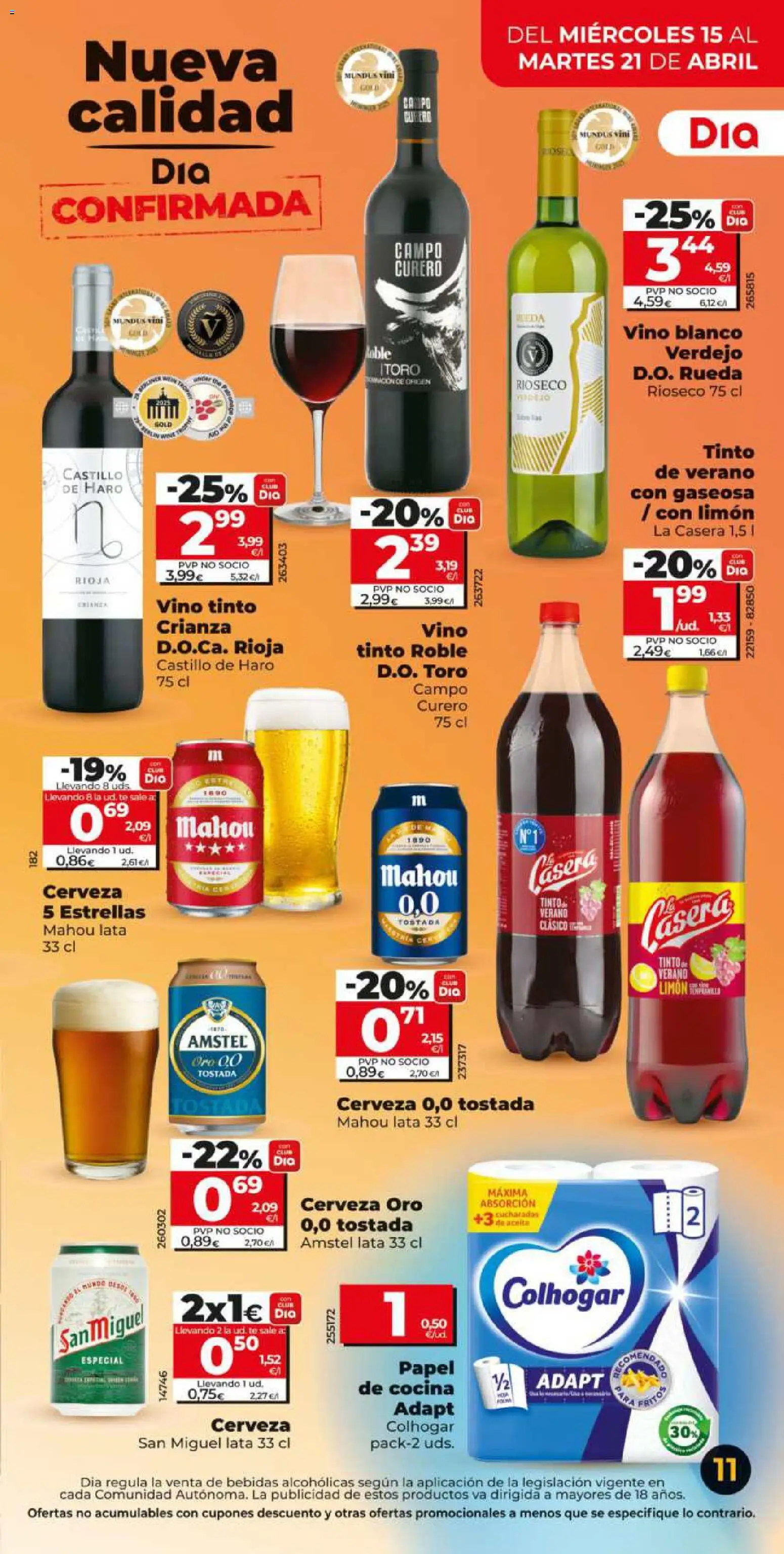 Dia - folleto Market │ válido desde el 15.04.2026 | Página: 11 | Productos: Vino, Té, Cocina, Gaseosa