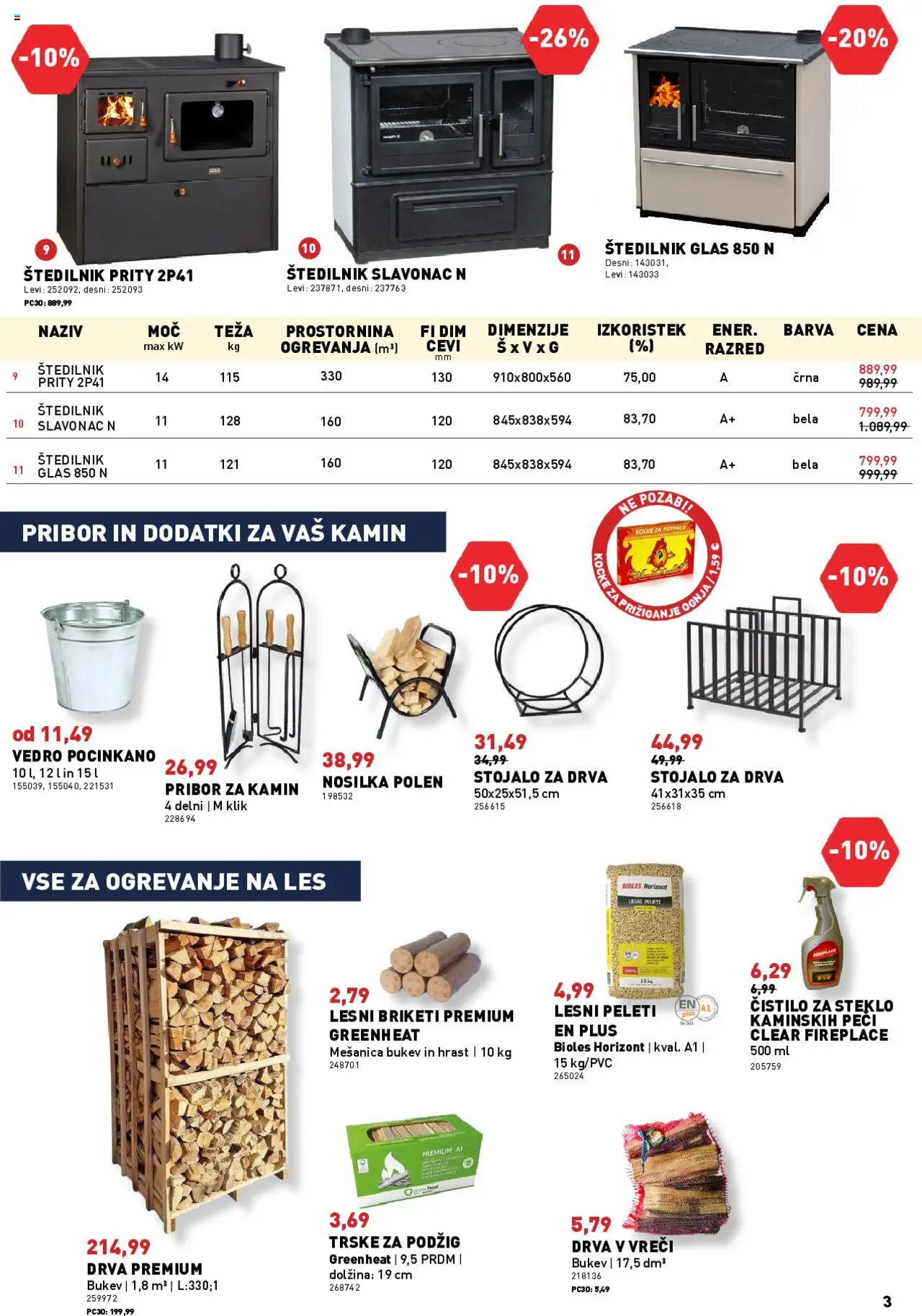 Novi Inpos katalog ponudbe – veljaven od 09.10.2025 | Stran: 3 | Izdelki: Čistilo za steklo, Barva, Štedilnik, Vedro