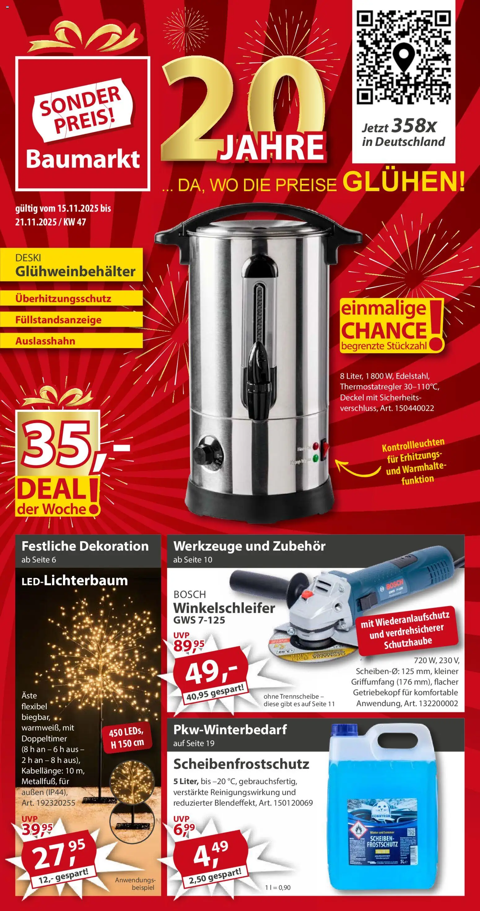 Sonderpreis Baumarkt Prospekt 	 – gültig ab 15.11.2025 | Seite: 1 | Produkte: Bosch