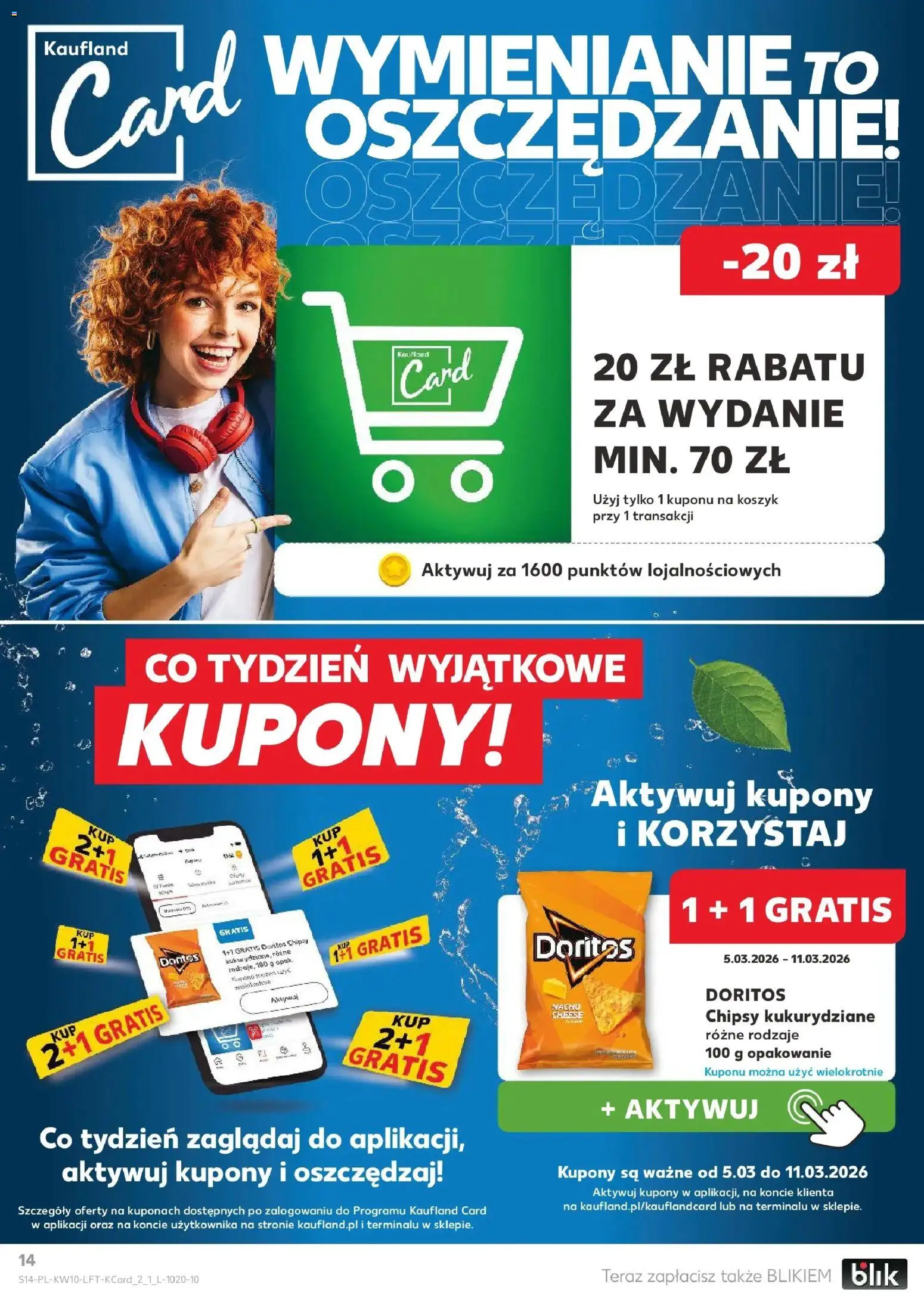 Kaufland gazetka od 05.03.2026 | Strona: 14 | Produkty: Chipsy kukurydziane, Chipsy, Doritos