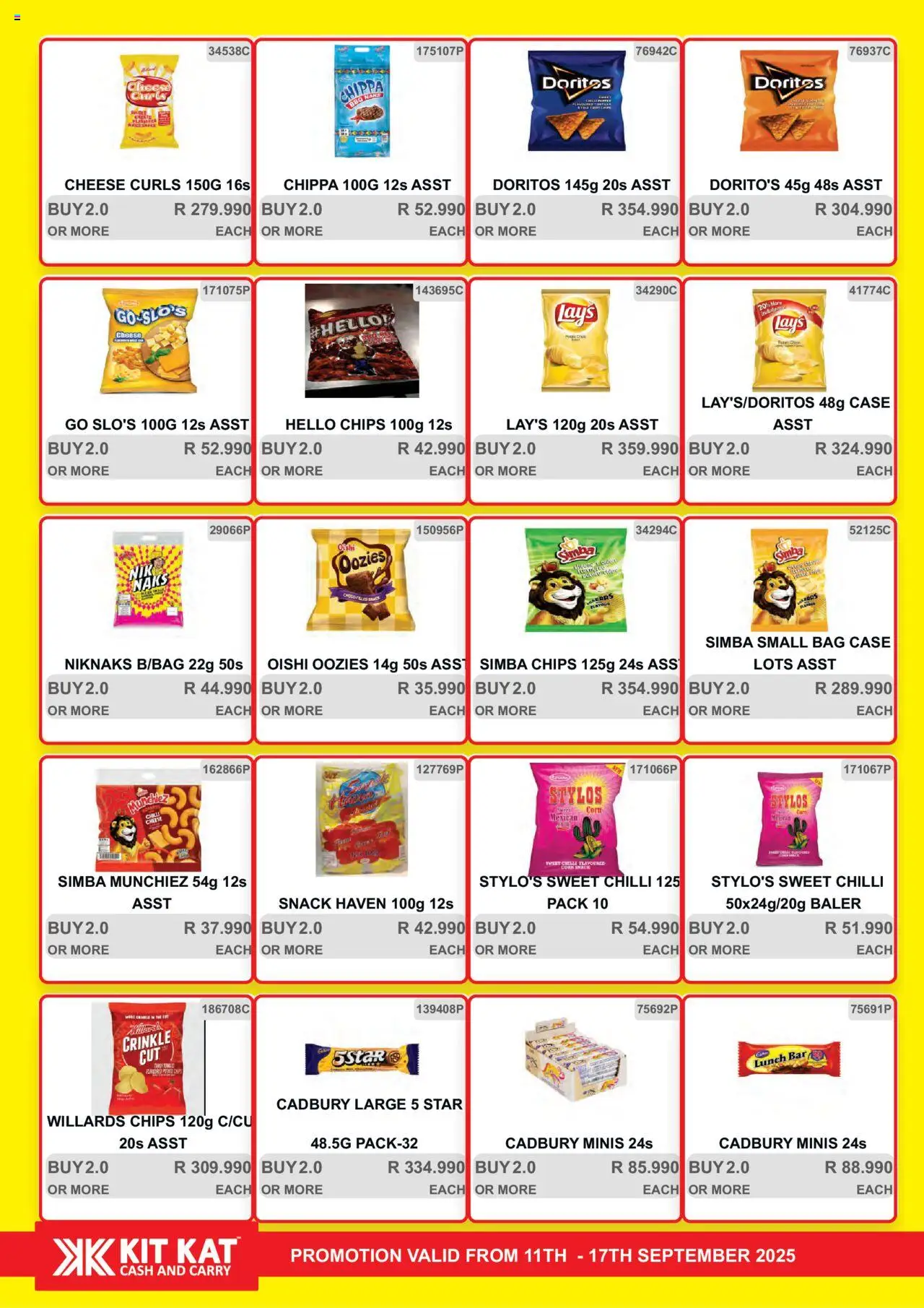 New KIT KAT Cash & Carry catalogue – valid from 11.09.2025 | Page: 2 | Products: Case, Bag, Cheese, Chilli