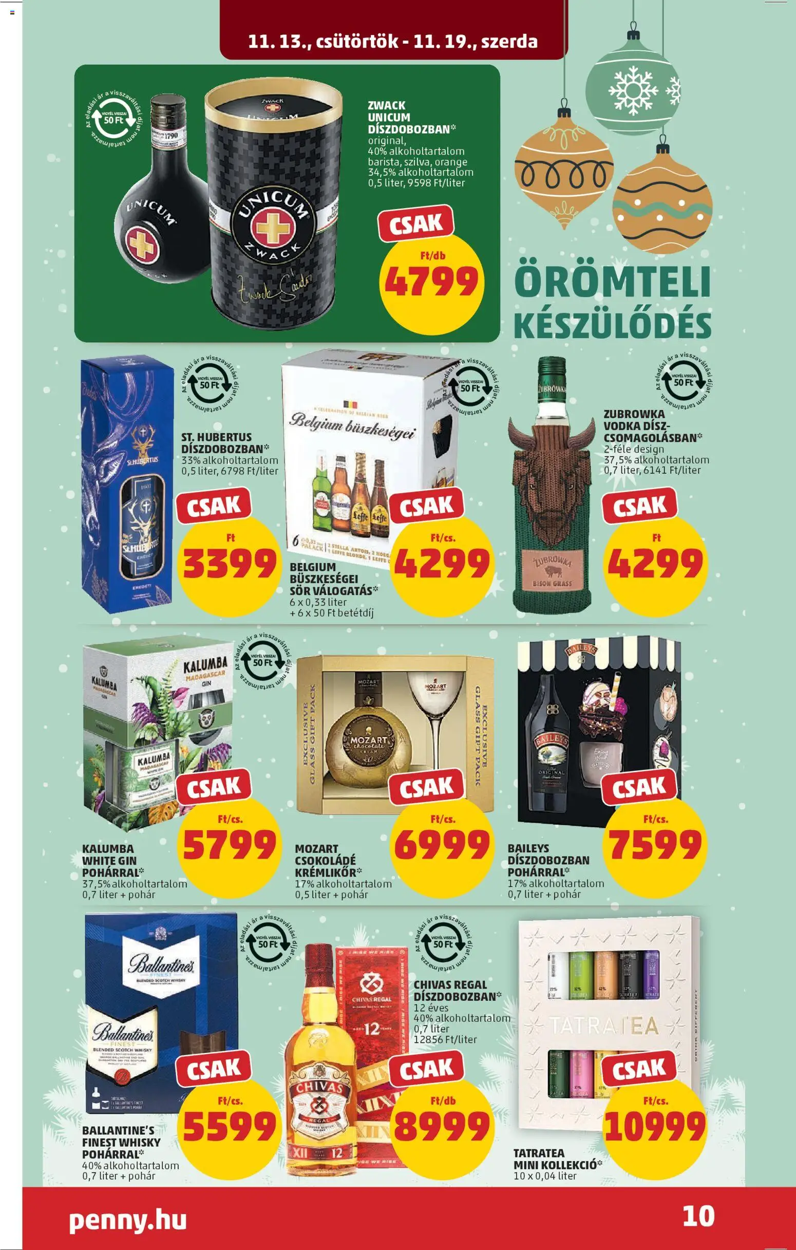 PENNY akciós ujság - amely érvényes a következő dátumtól: 13.11.2025 | Oldal: 14 | Termékek: Csokoládé, Sör, Whisky, Pohár