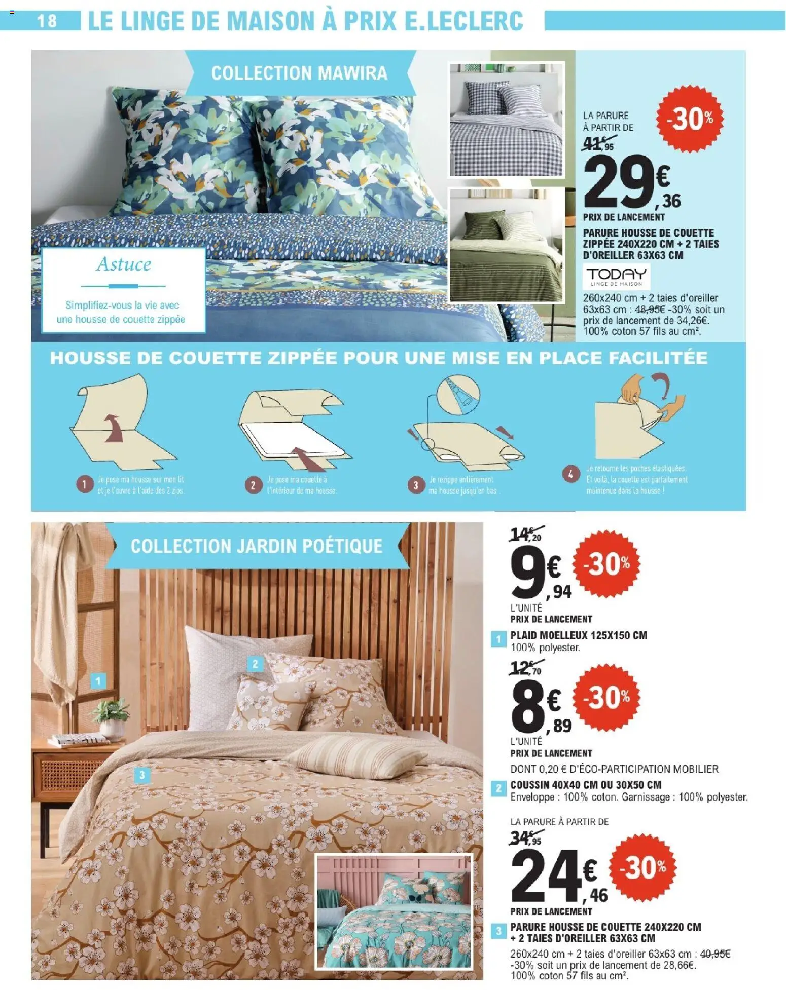 {H1} | Page: 18 | Produits: Enveloppe, Lit, La couette, Couette