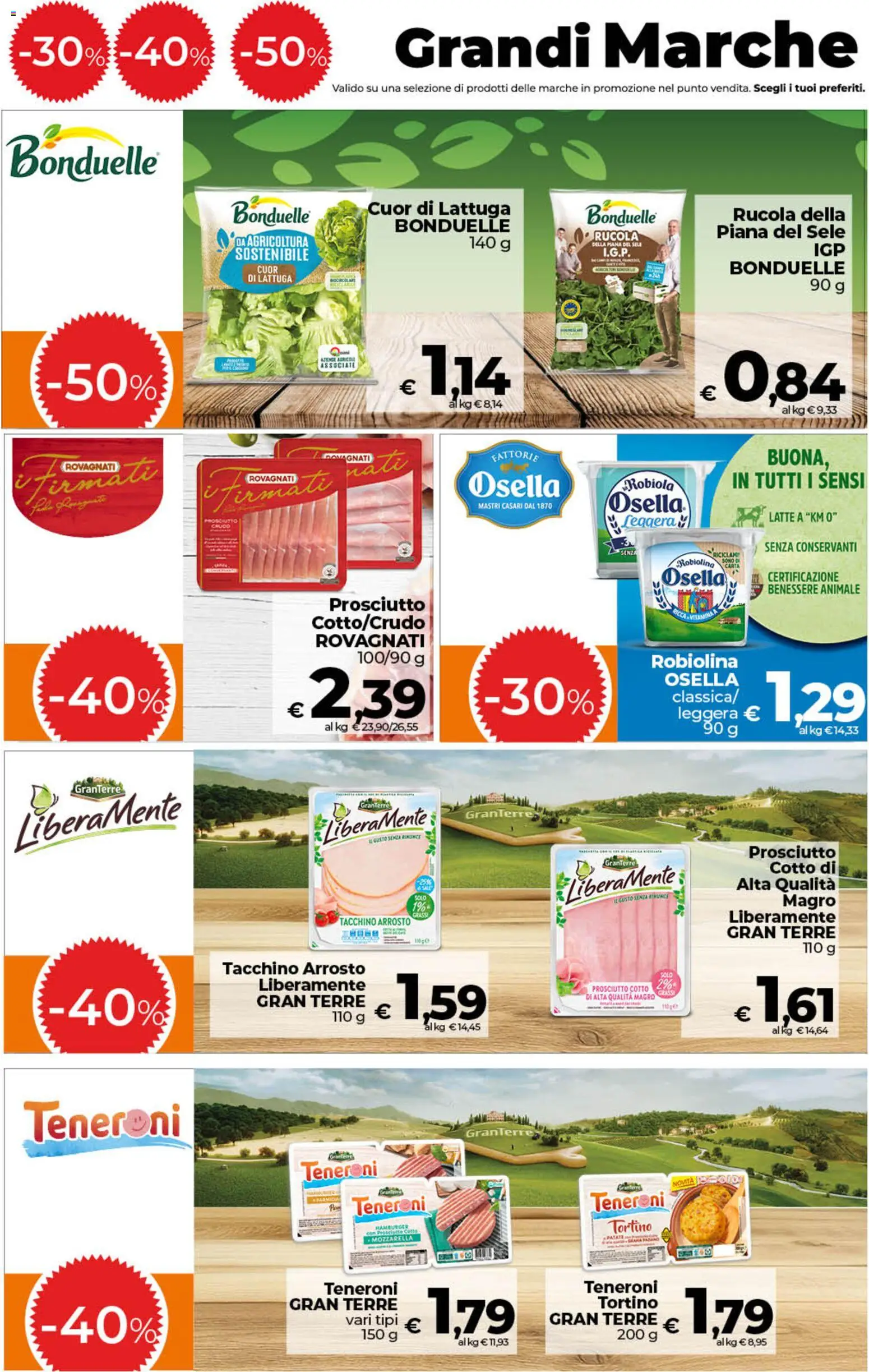 Volantino COOP del 13.02.2026 | Pagina: 2 | Prodotti: Rucola, Prosciutto, Lattuga, Hamburger