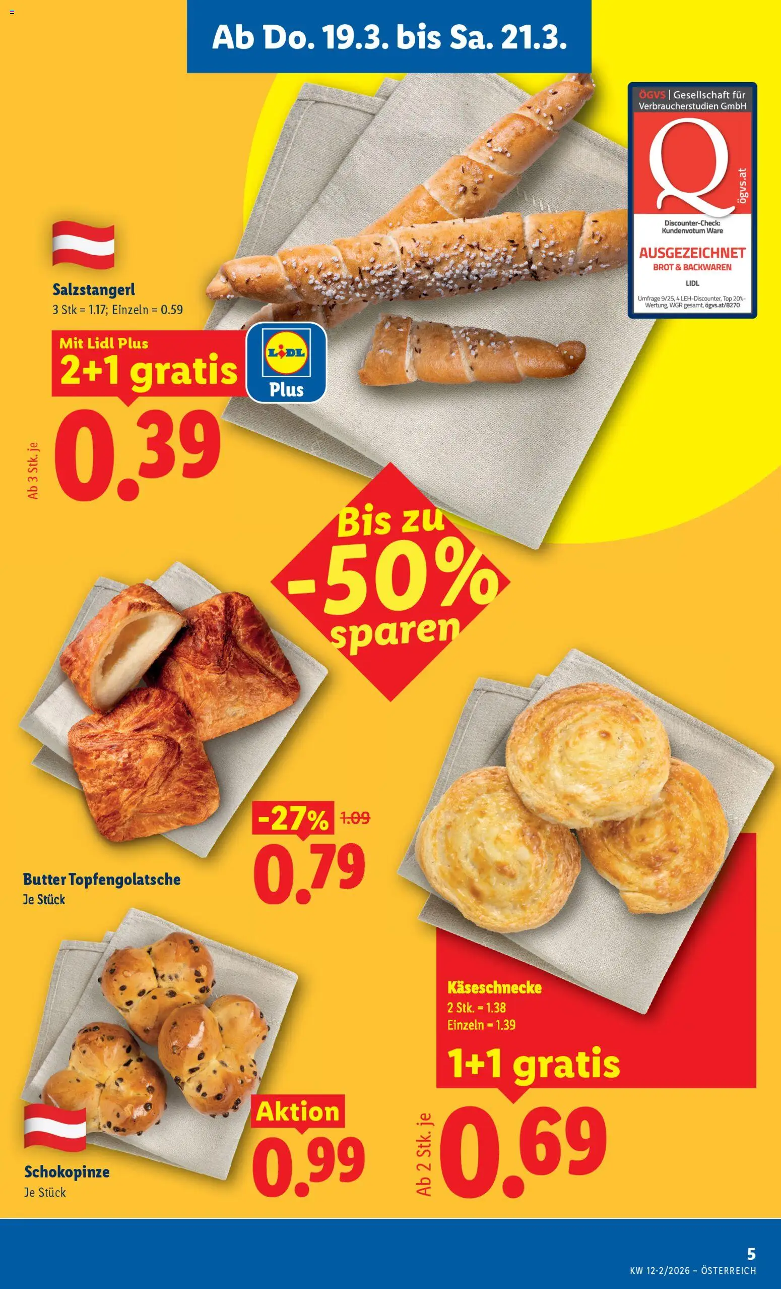 Lidl Flugblatt - Dornbirn, Feldkirch, Graz gültig ab 19.03.2026 | Seite: 7 | Produkte: Butter, Brot