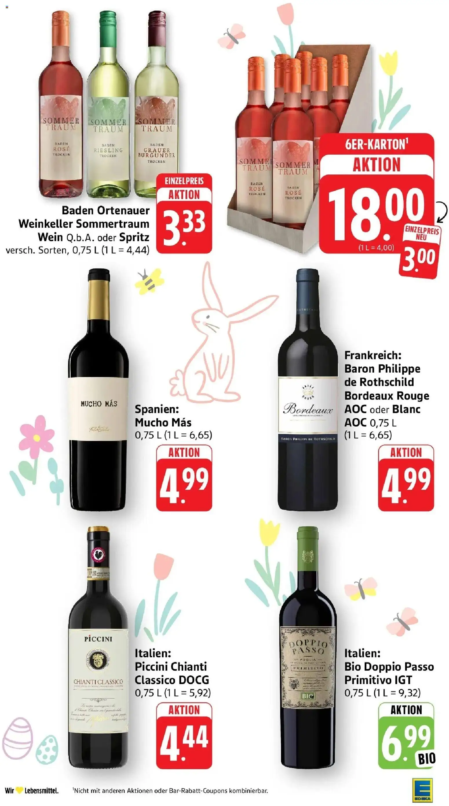 Edeka prospekt Überlingen	 – gültig ab 23.03.2026 | Seite: 38 | Produkte: Doppio passo primitivo, Rouge, Doppio Passo, Wein