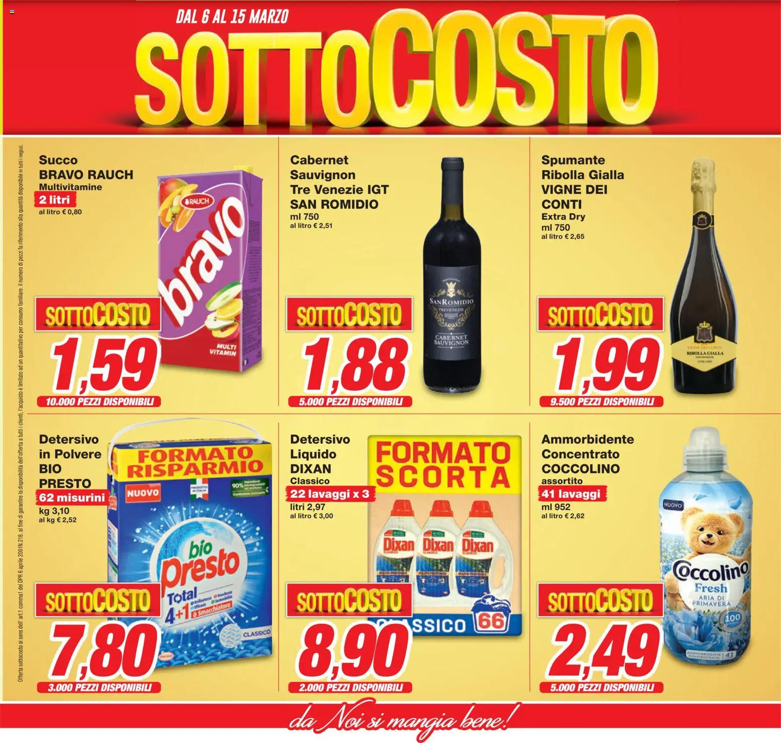 Volantino Prix del 06.03.2026 | Pagina: 11 | Prodotti: Succo, Ammorbidente, Smacchiatore, Spumante