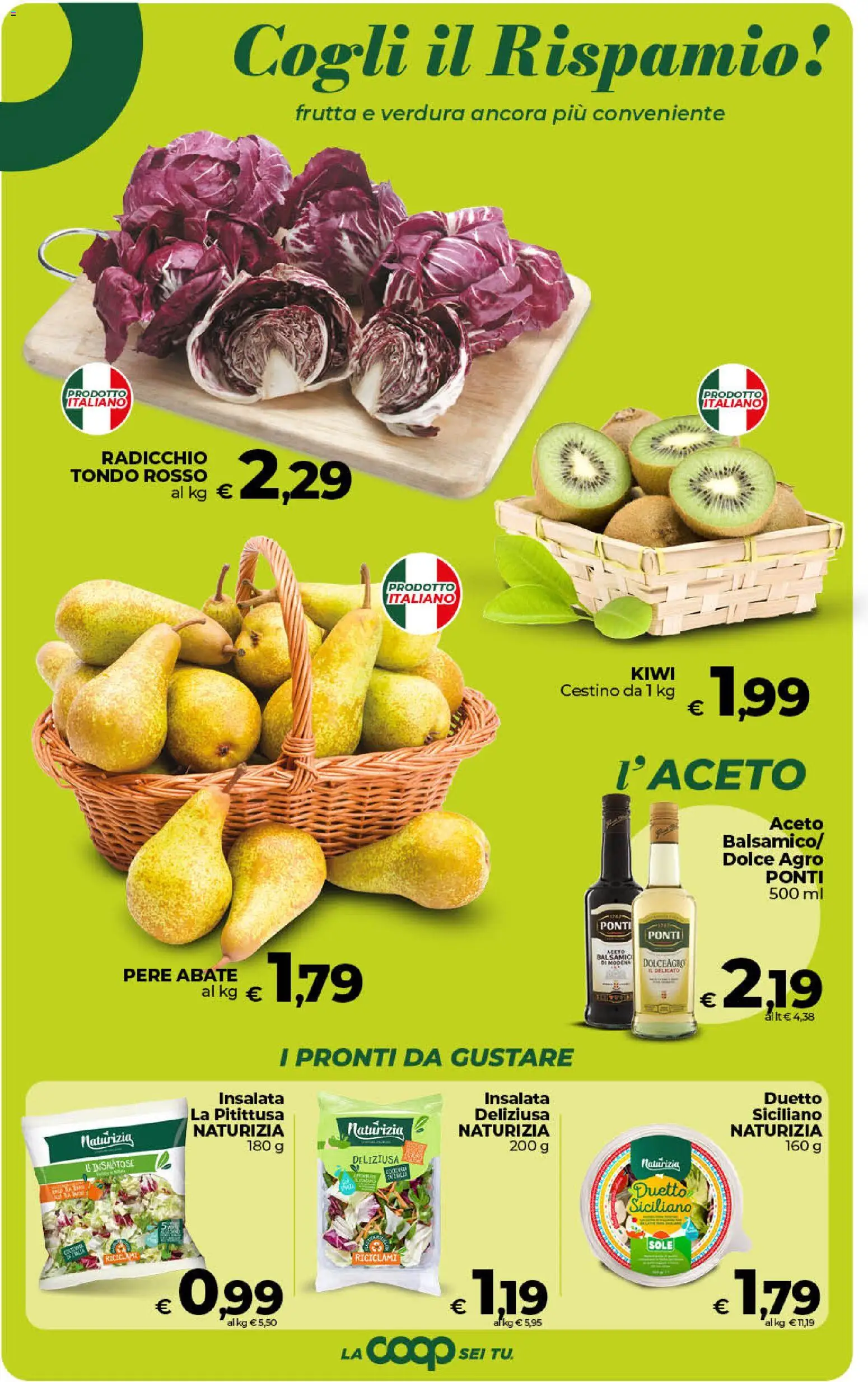 Volantino Ipercoop del 24.02.2026 | Pagina: 23 | Prodotti: Kiwi, Frutta, Aceto, Cestino