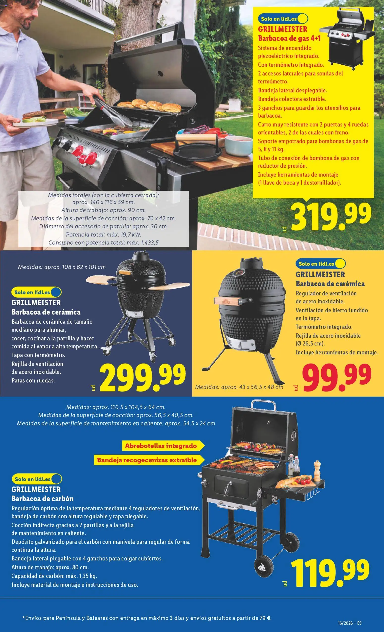 Lidl folleto de bazar │ válido desde el 13.04.2026 | Página: 5 | Productos: Barbacoa, Parrilla, Termómetro, Bandeja