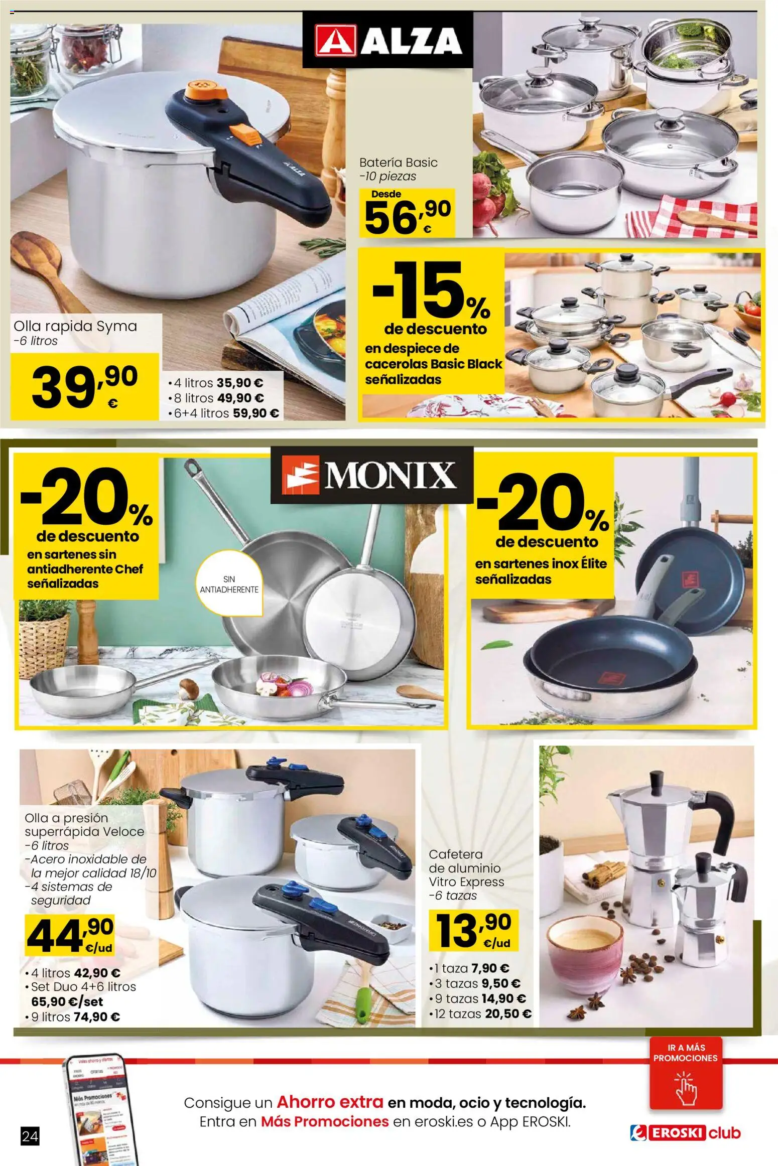 Eroski - Qué a gusto │ válido desde el 07.01.2026 | Página: 24 | Productos: Cafetera, Batería