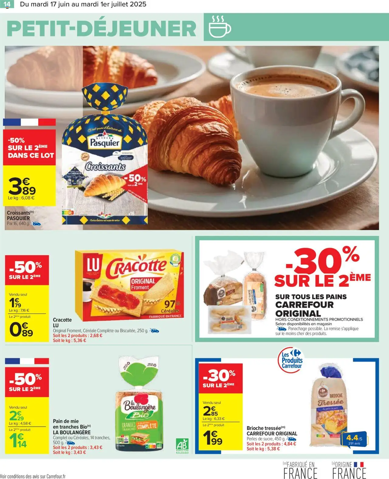  | Page: 16 | Produits: Crackers, Four, Pain de mie, Céréales