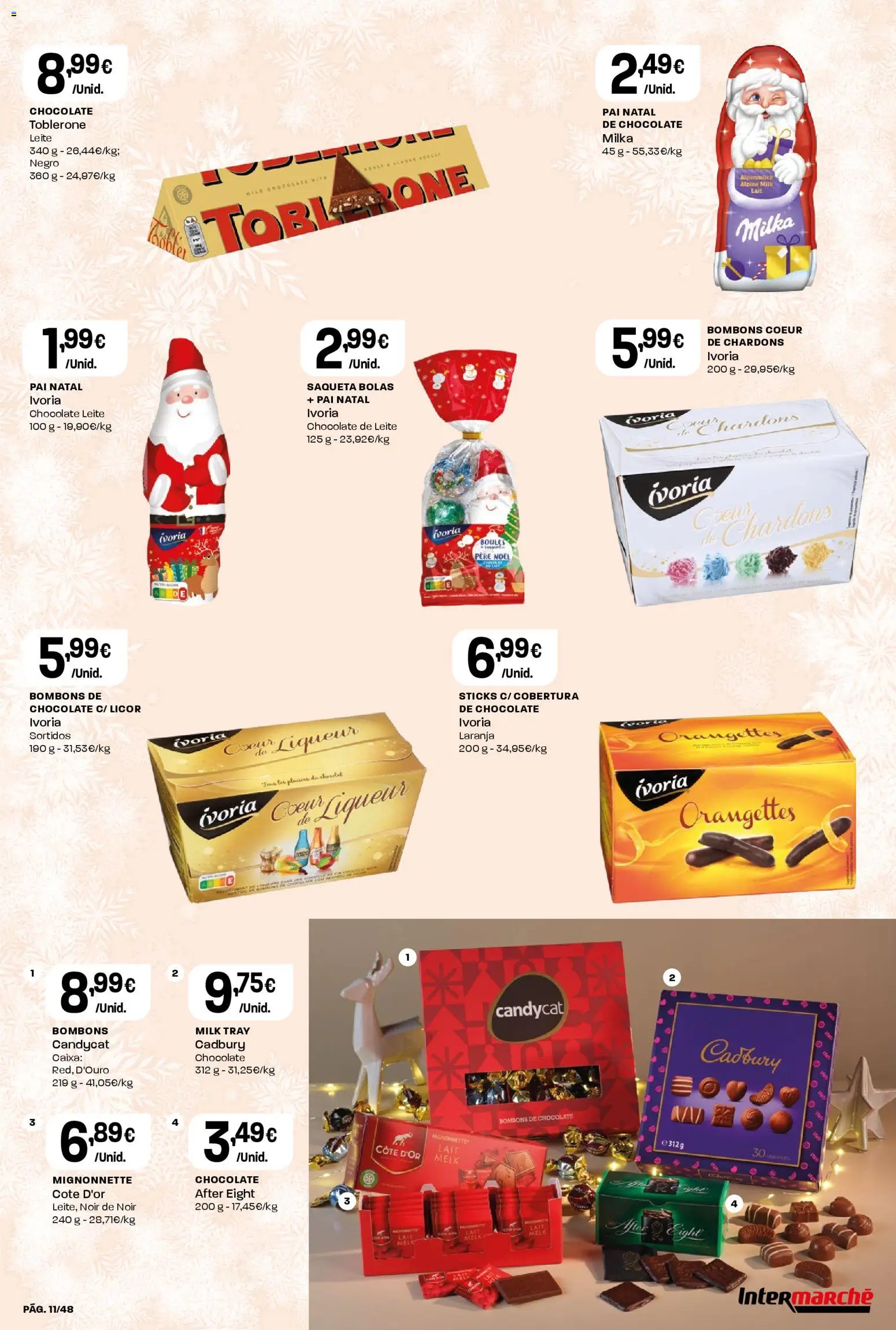 Intermarché folheto │ válido de 11.12.2025 | Página: 11 | Produtos: Licor, Caixa, Leite, Chocolate