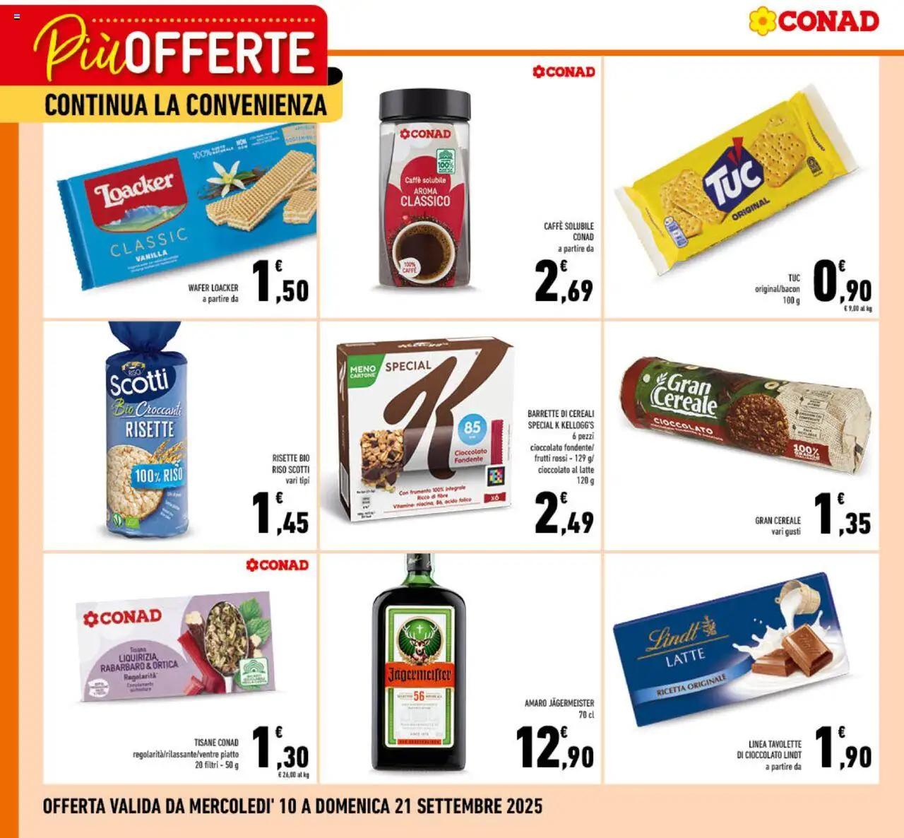 Volantino Conad del 10.09.2025 | Pagina: 2 | Prodotti: Cioccolato, Latte, Piatto, Amaro