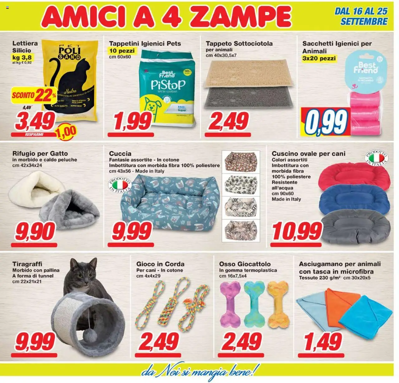 Volantino Prix del 16.09.2025 | Pagina: 9 | Prodotti: Peluche, Tiragraffi, Cuscino, Asciugamano