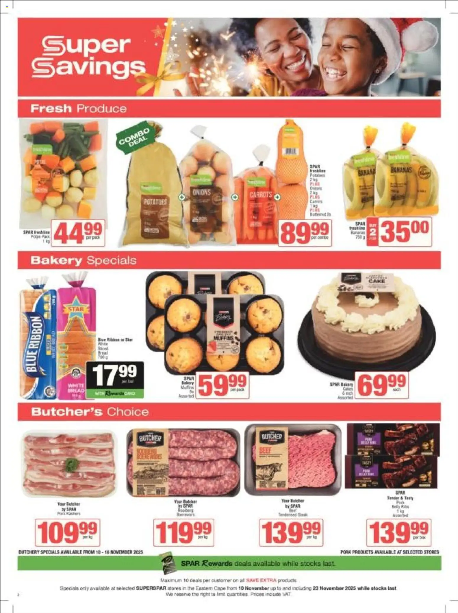 New Superspar catalogue – valid from 10.11.2025 | Page: 2 | Products: Muffins, Bakery, Bread, Bananas