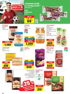 Spar akciós ujság - amely érvényes a következő dátumtól: 18.09.2025 | Oldal: 12 | Termékek: Jázmin rizs, Müzliszelet, Brownie, Chilis bab