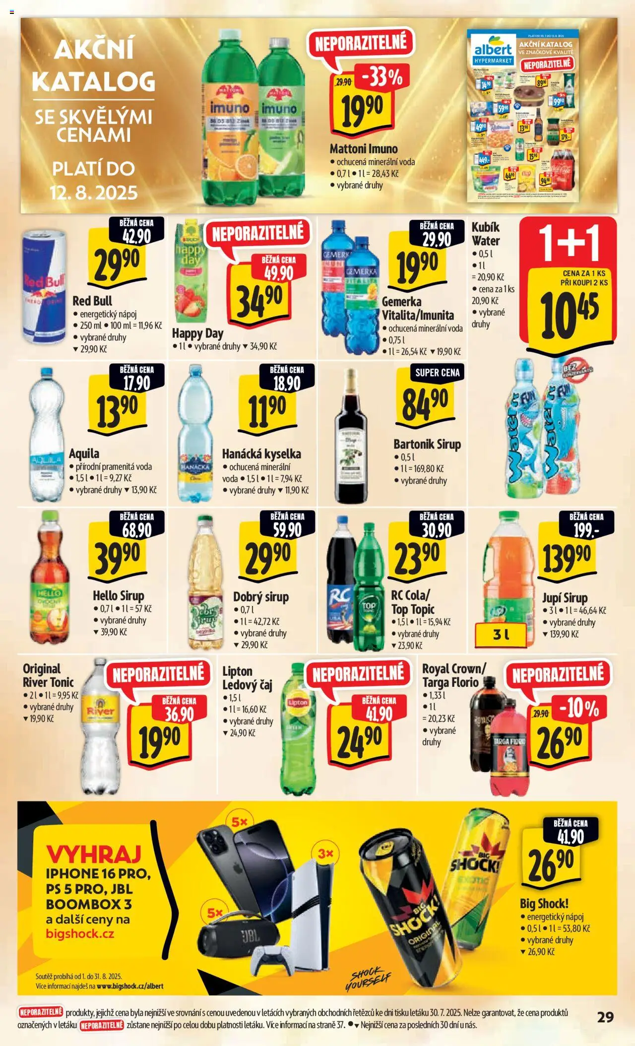 Albert leták - Hypermarket - Morava od 06.08.2025 | Strana: 37 | Produkty: Čaj, Sirup, River tonic, Aquila