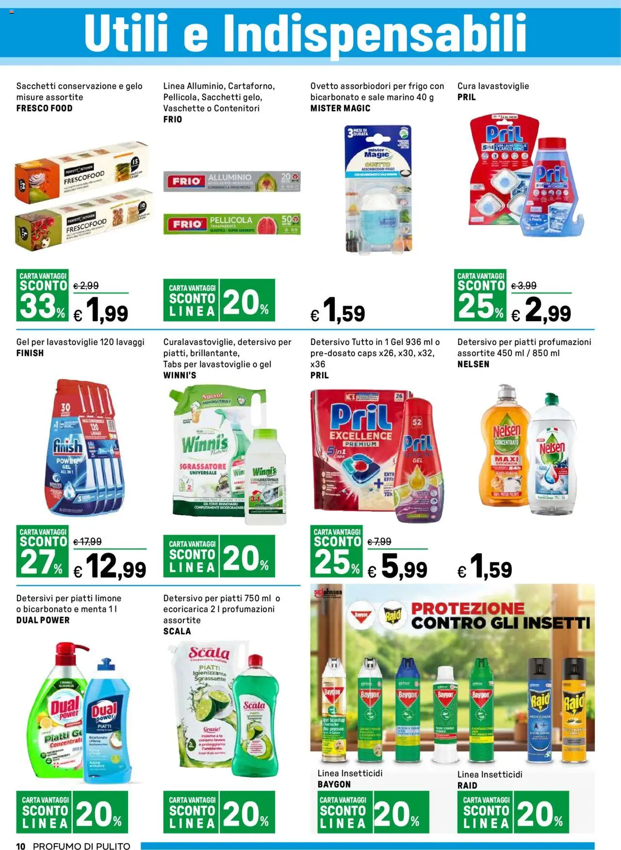 Volantino Iper del 01.09.2025 | Pagina: 10 | Prodotti: Bicarbonato, Lavastoviglie, Scala, Pellicola