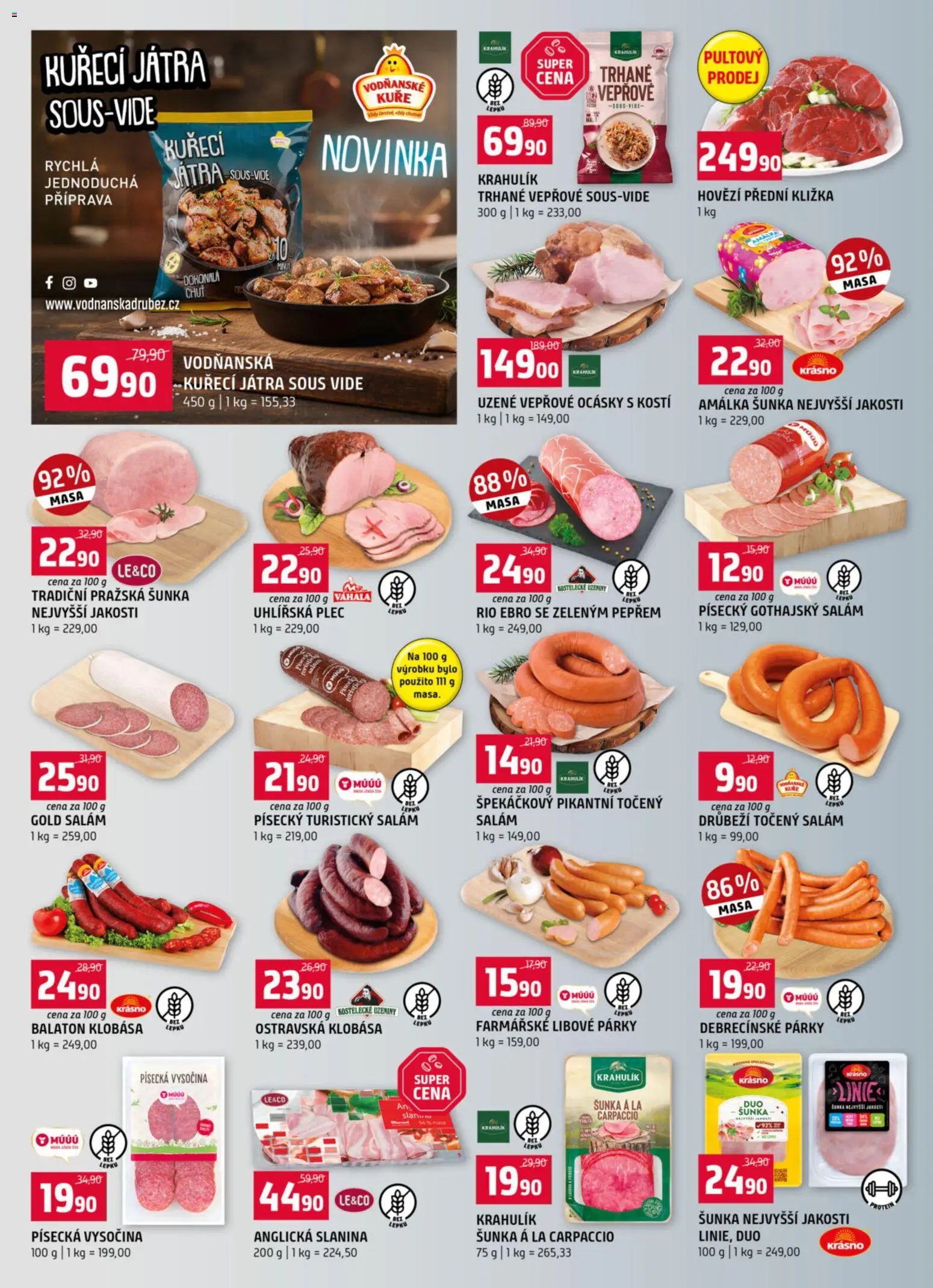 Terno leták od 18.03.2026 | Strana: 2 | Produkty: Párky, Kuřecí Játra, Kuře, Carpaccio