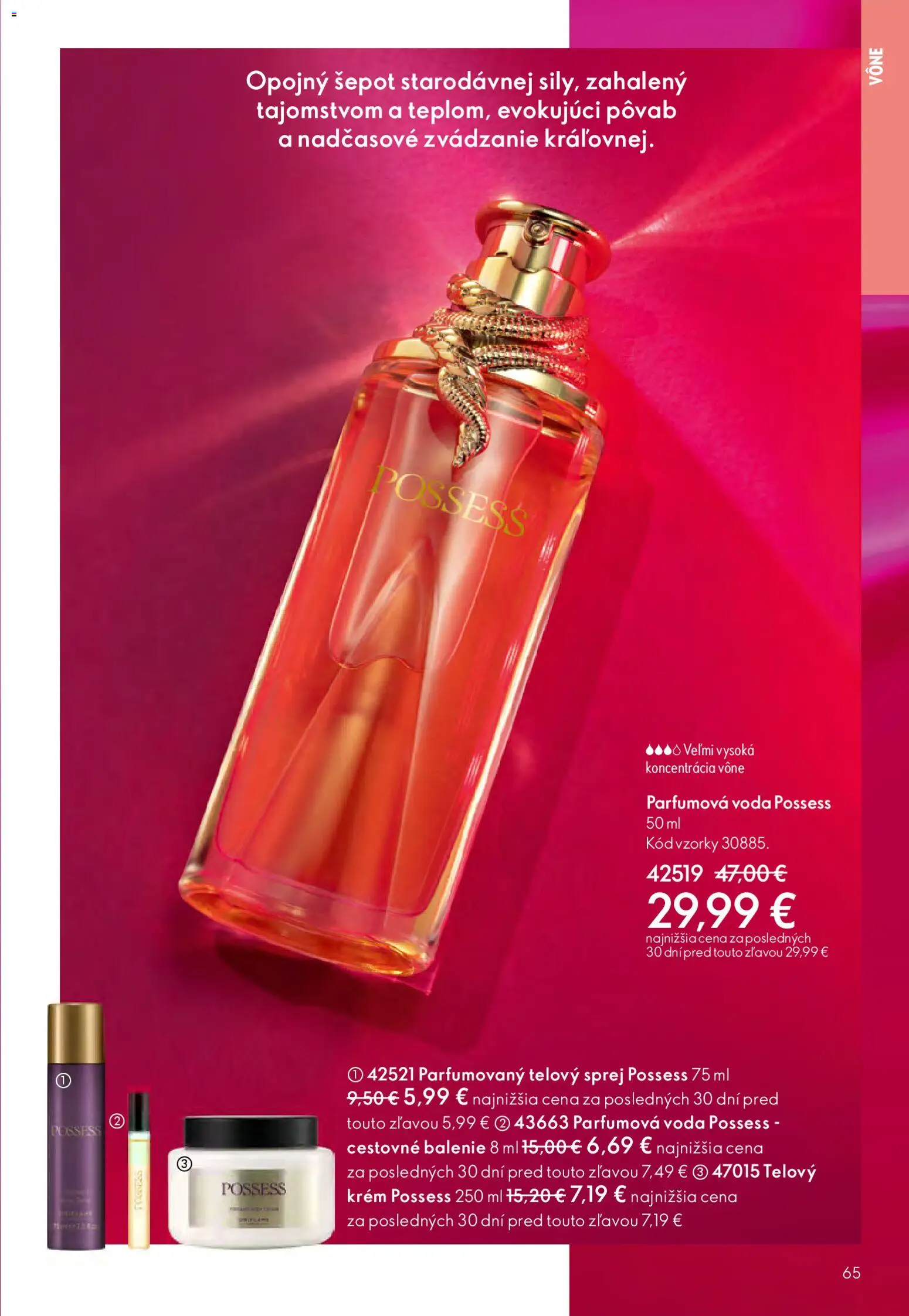 Nové Oriflame akcie – leták je platný od 15.04.2026 | Strana: 65 | Produkty: Krém, Voda