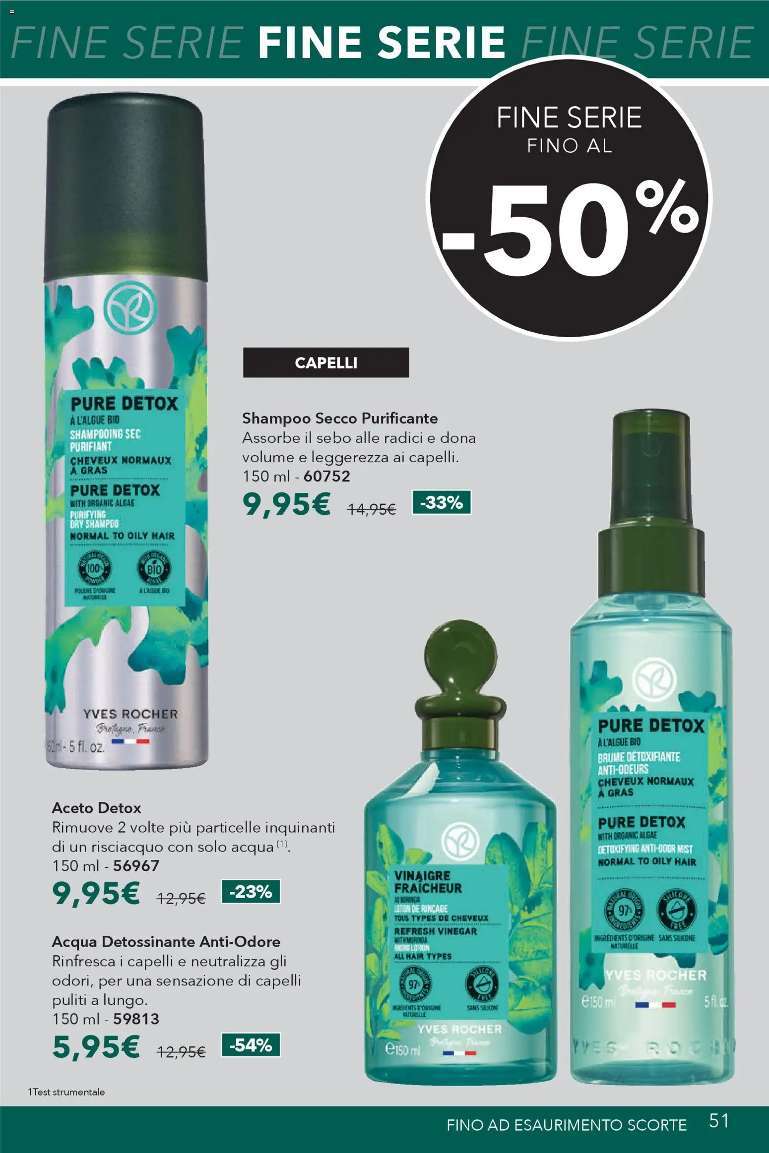 Volantino Yves Rocher del 11.11.2025 | Pagina: 51 | Prodotti: Shampoo, Acqua, Aceto, Silicone
