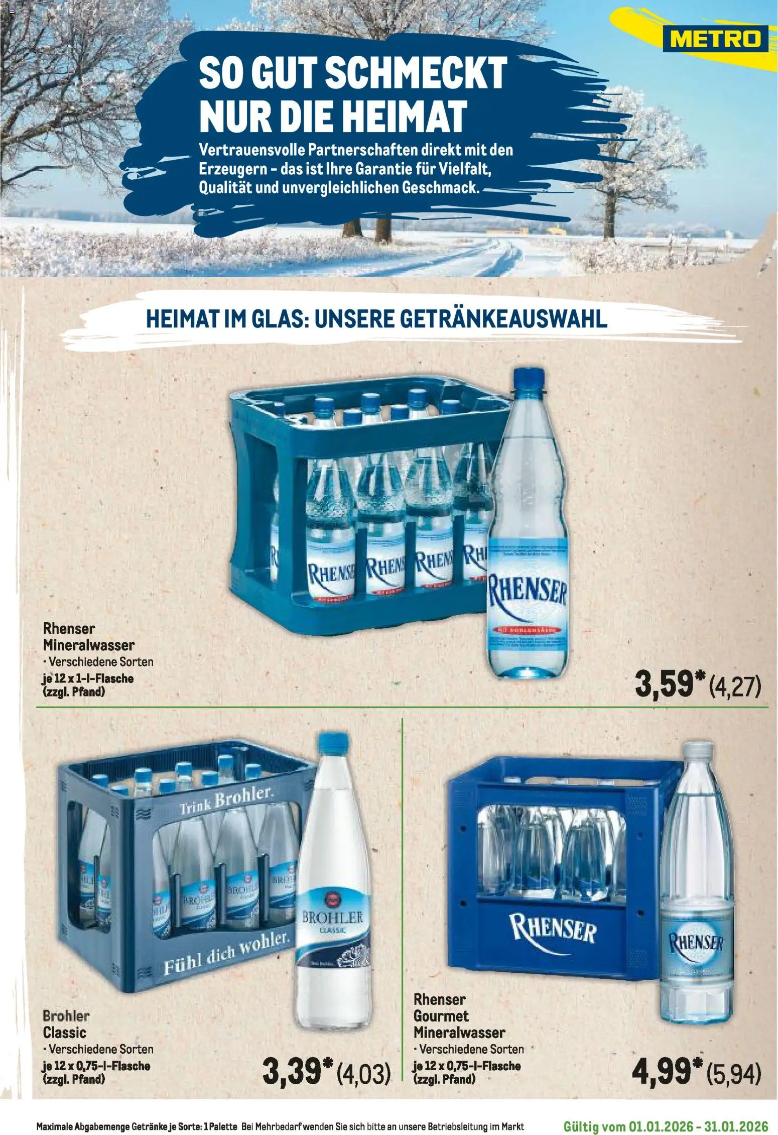 Metro  Regionaler Flyer – gültig ab 01.01.2026 | Seite: 73 | Produkte: Mineralwasser
