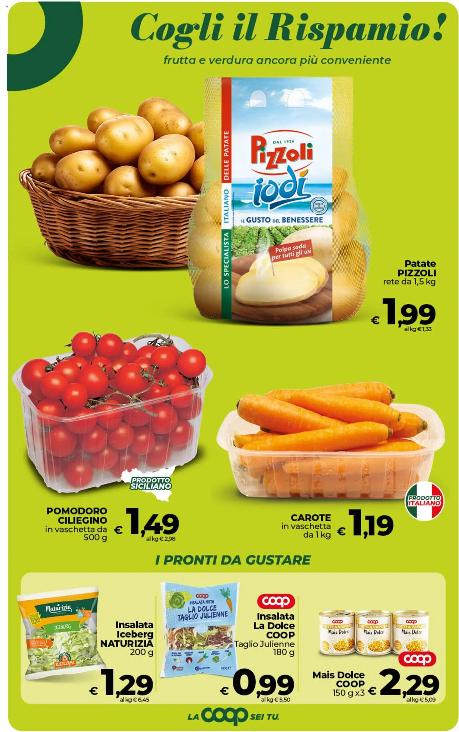 Volantino COOP del 06.03.2026 | Pagina: 13 | Prodotti: Patate, Frutta, Carote, Mais