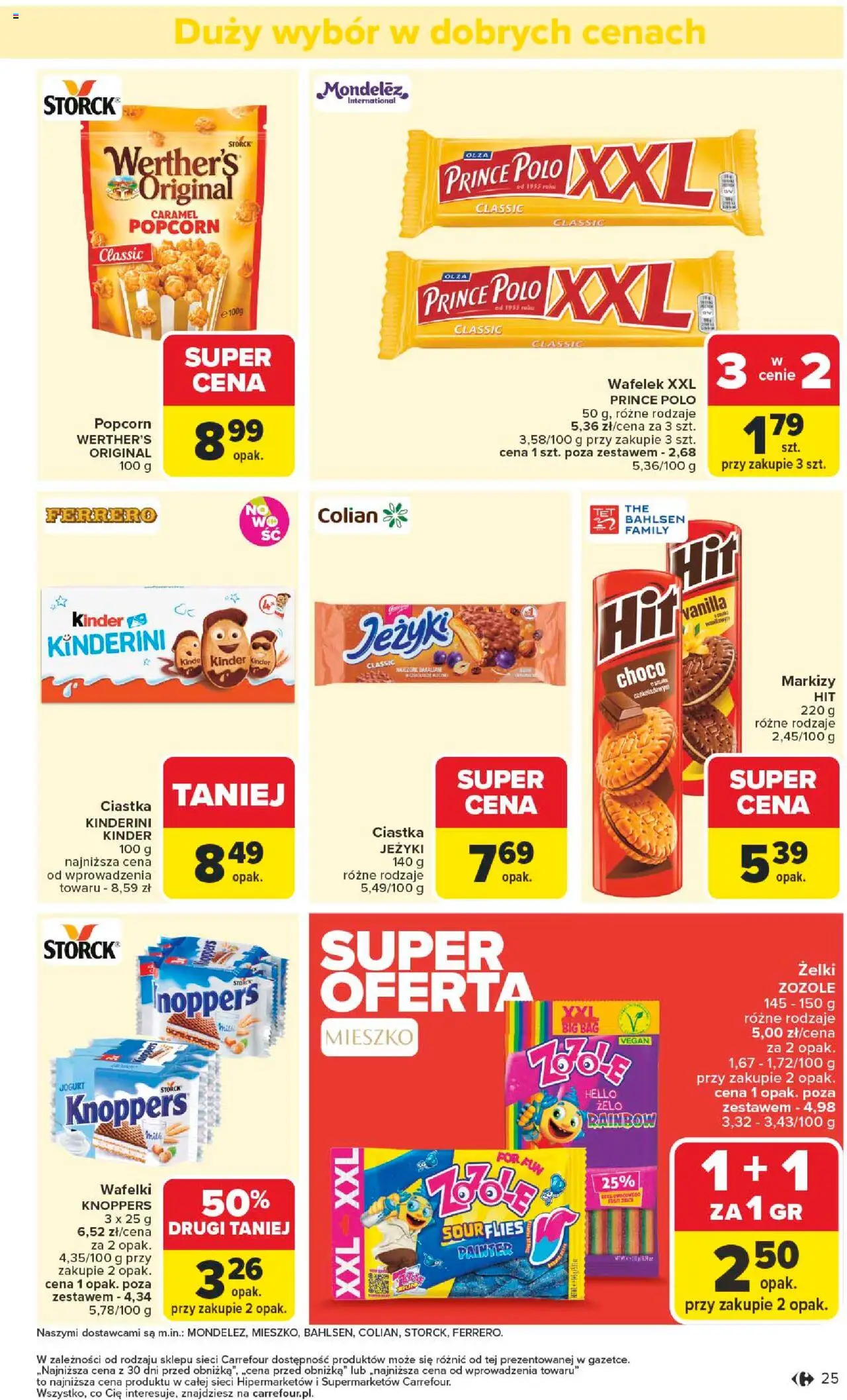 Carrefour Gazetka od 22.09.2025 | Strona: 27 | Produkty: Wafelki, Jogurt, Żelki, Popcorn
