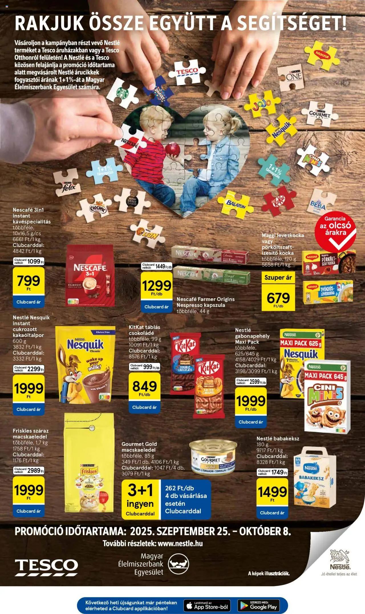 Tesco akciós ujság - amely érvényes a következő dátumtól: 25.09.2025 | Oldal: 21 | Termékek: Gabonapehely, Leveskocka, Maggi, Csokoládé