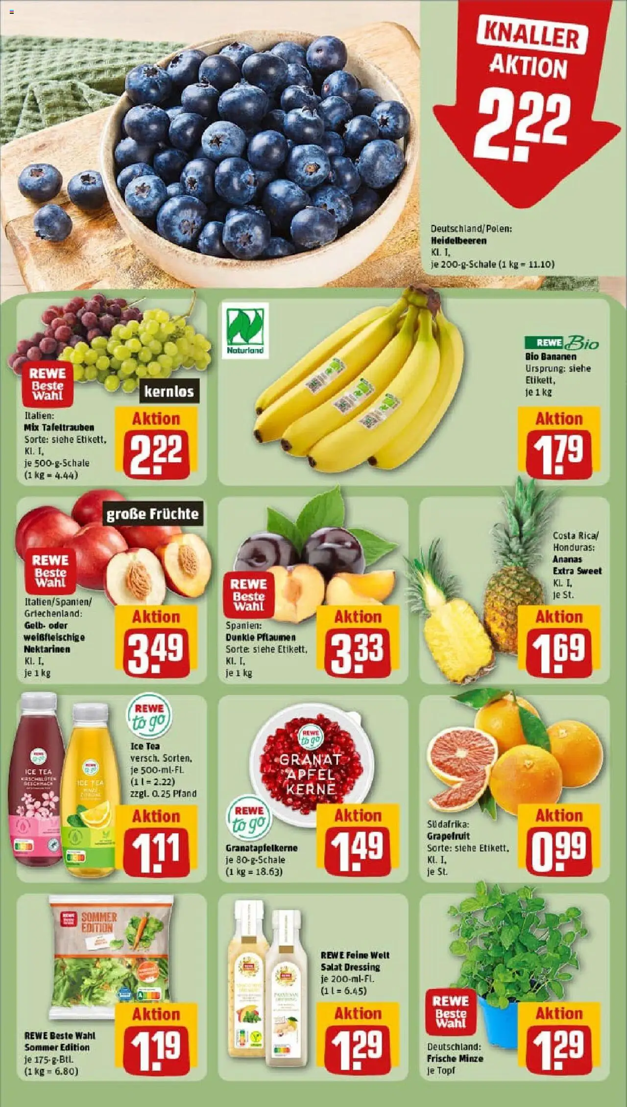 Rewe prospekt Ebersbach	 - gültig ab dem 03.08.2025 | Seite: 6 | Produkte: Nektarinen, Dressing, Bananen, Ananas