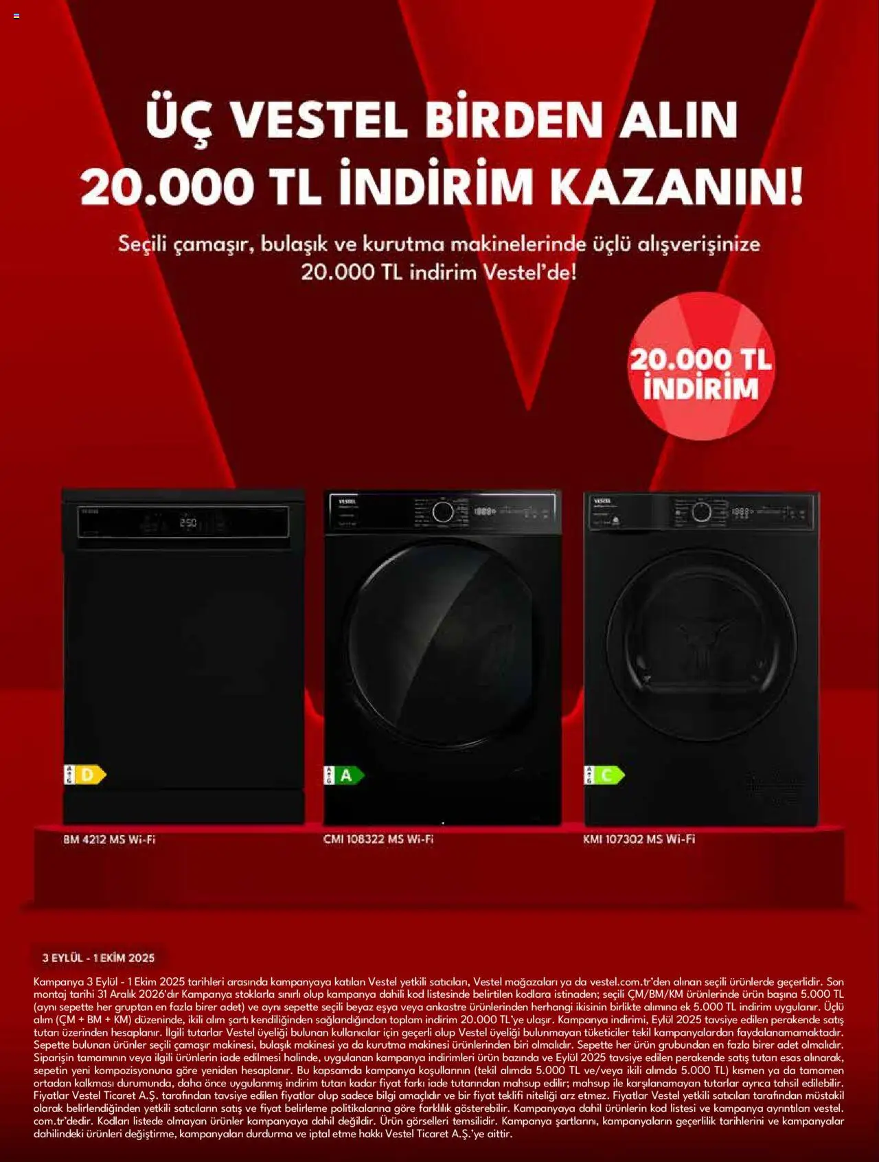 Vestel Katalog - 03.09.2025 tarihinden itibaren geçerlidir | Sayfa: 6 | Ürünler: Kurutma makinesi, Bulaşık makinesi