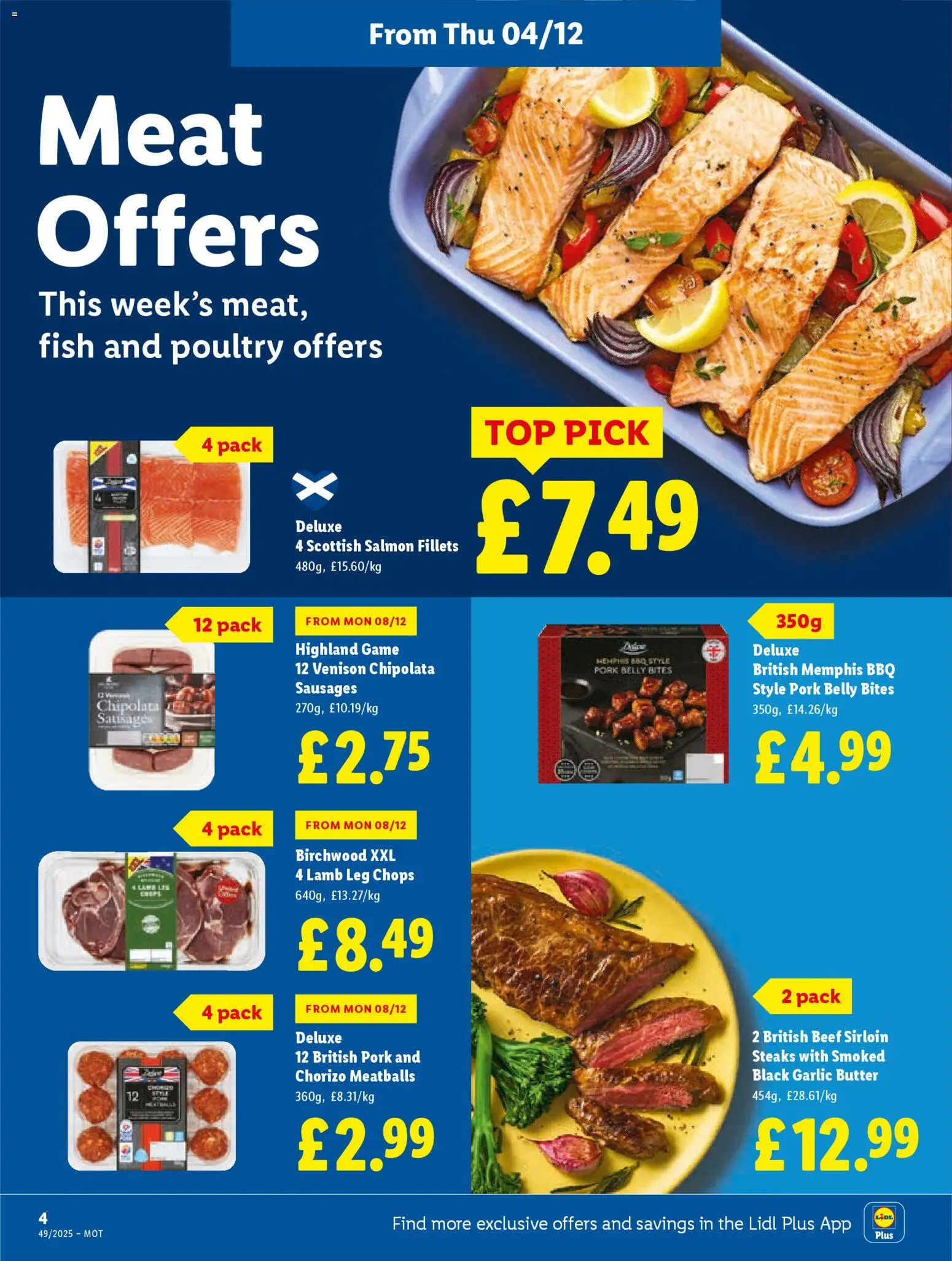 {H1} | Page: 4 | Products: Butter, Pork, Beef, Sausages