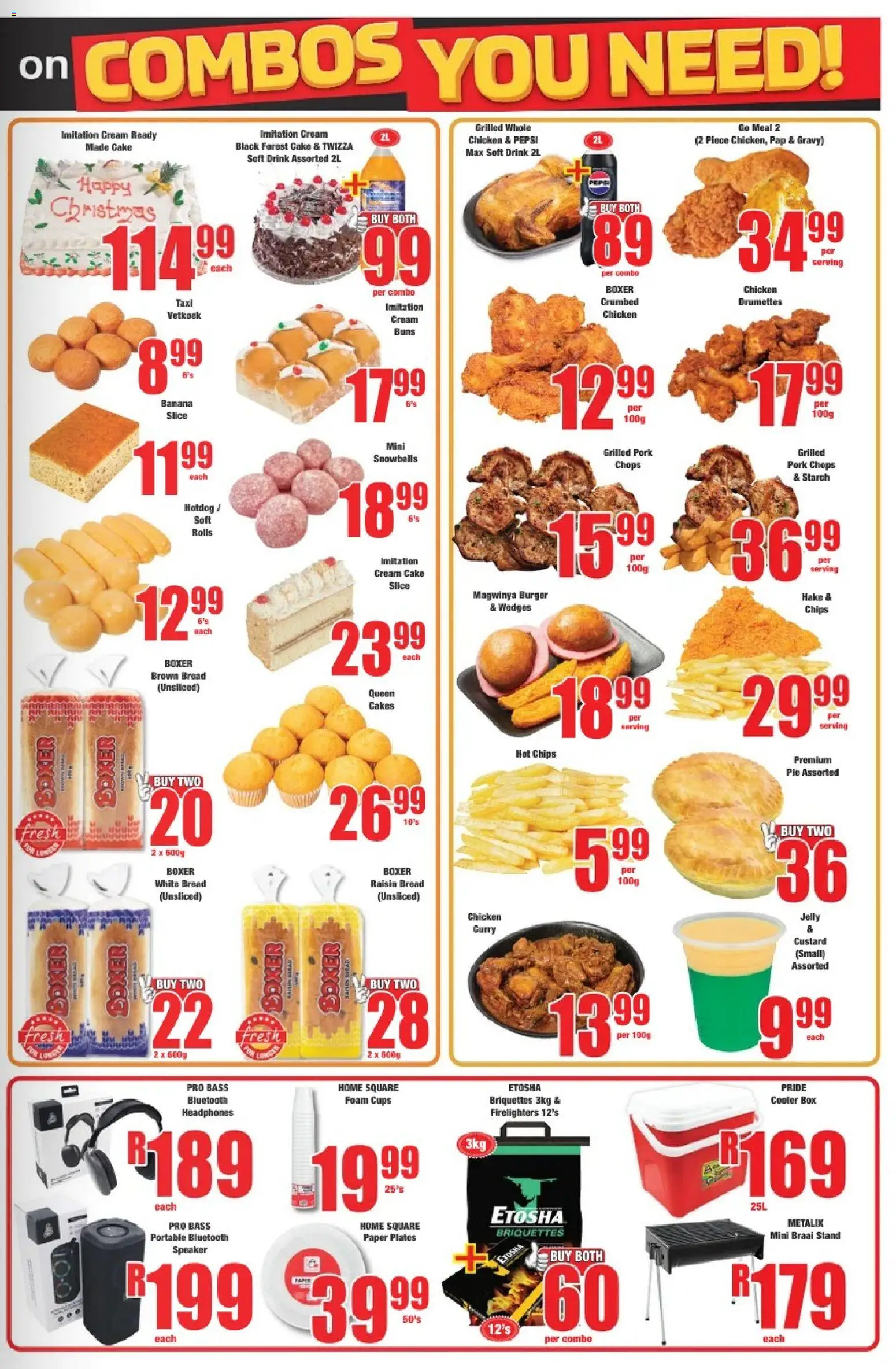 New Boxer catalogue – valid from 04.12.2025 | Page: 3 | Products: Cake, Chicken, Pork, Paper