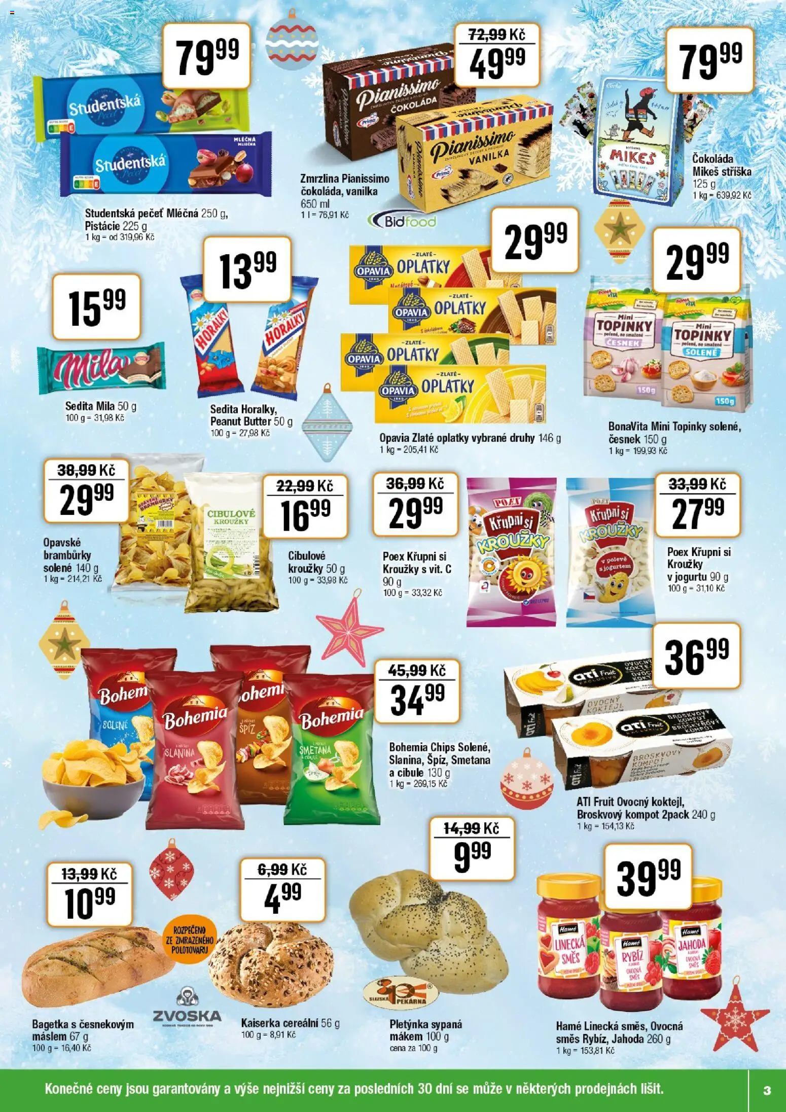 Tempo leták - Tuty od 03.12.2025 | Strana: 3 | Produkty: Zmrzlina, Studentská pečeť, Pekárna, Bohemia chips