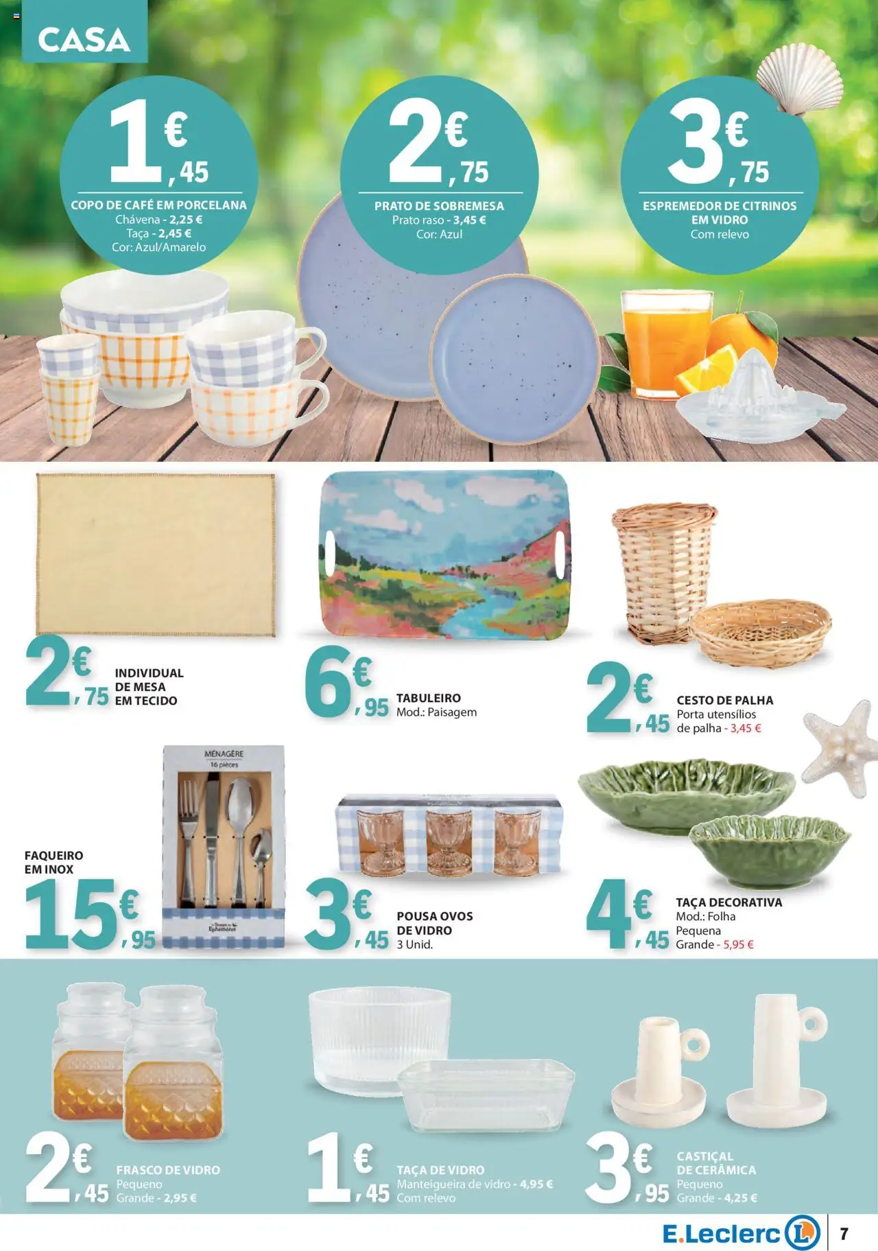 E.Leclerc - Folheto Especial Praia │ válido de 10.06.2025 | Página: 7 | Produtos: Porta, Mesa, Ovos, Café