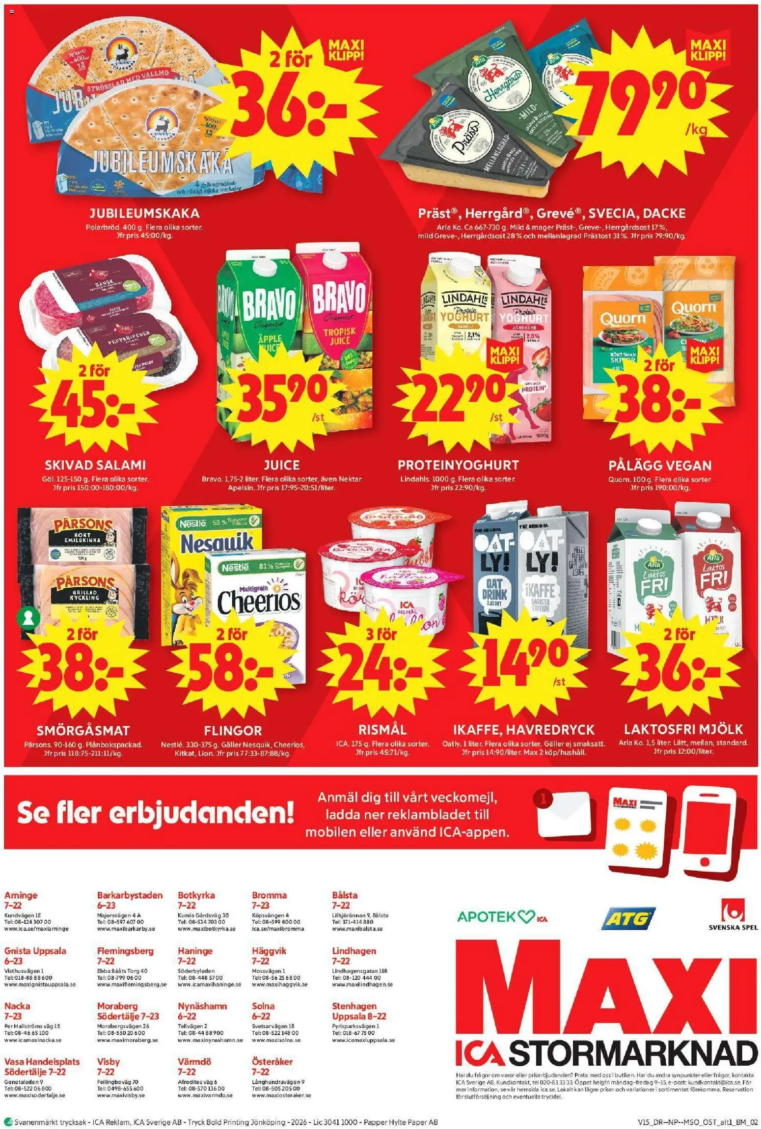 ICA Maxi reklamblad aktuell från 06.04.2026 | Sida: 11 | Produkter: Galler, Havredryck, Mjölk, Flingor