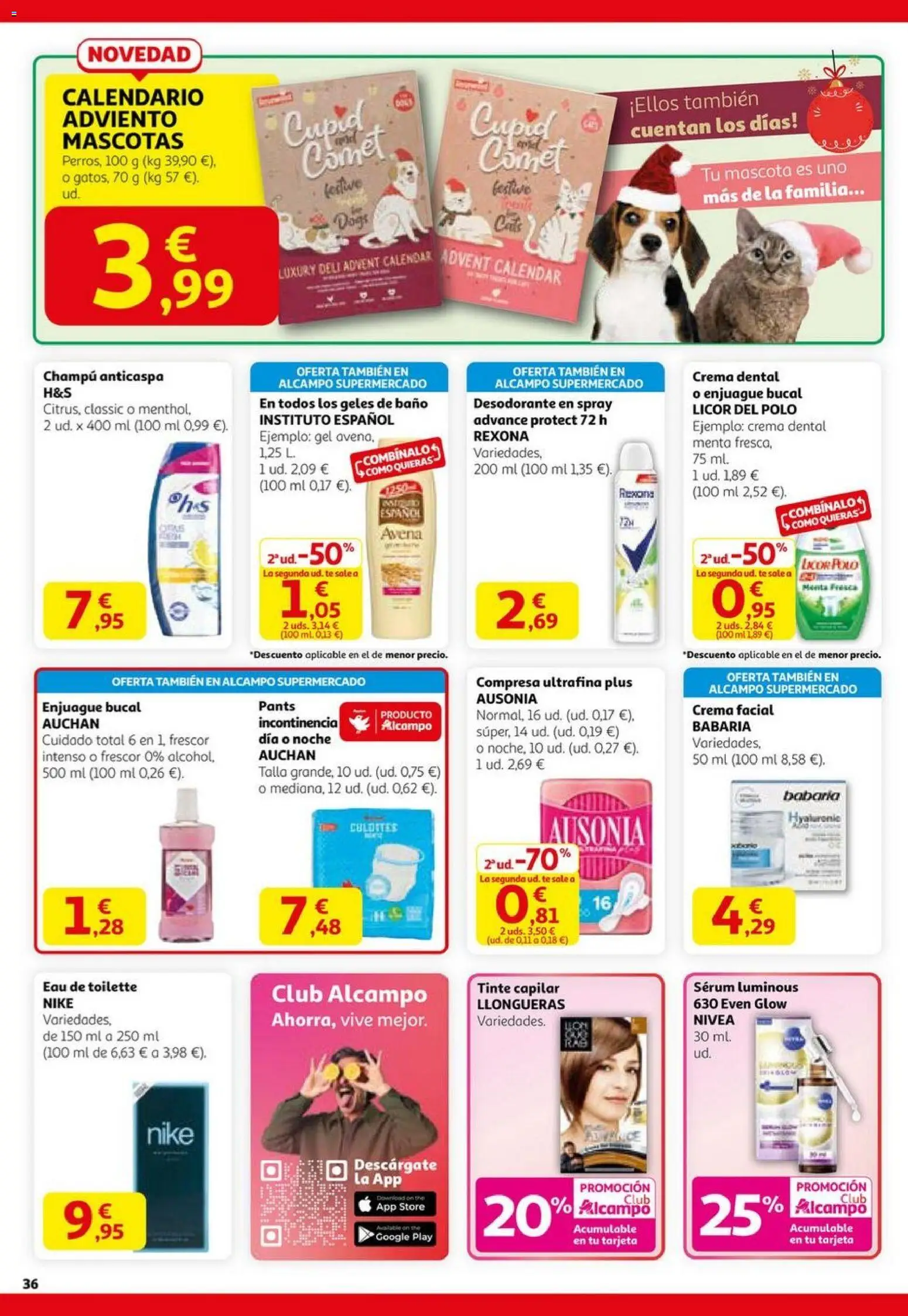 Alcampo -Black Friday │ válido desde el 06.11.2025 | Página: 36 | Productos: Tinte, Enjuague bucal, Crema facial, Crema