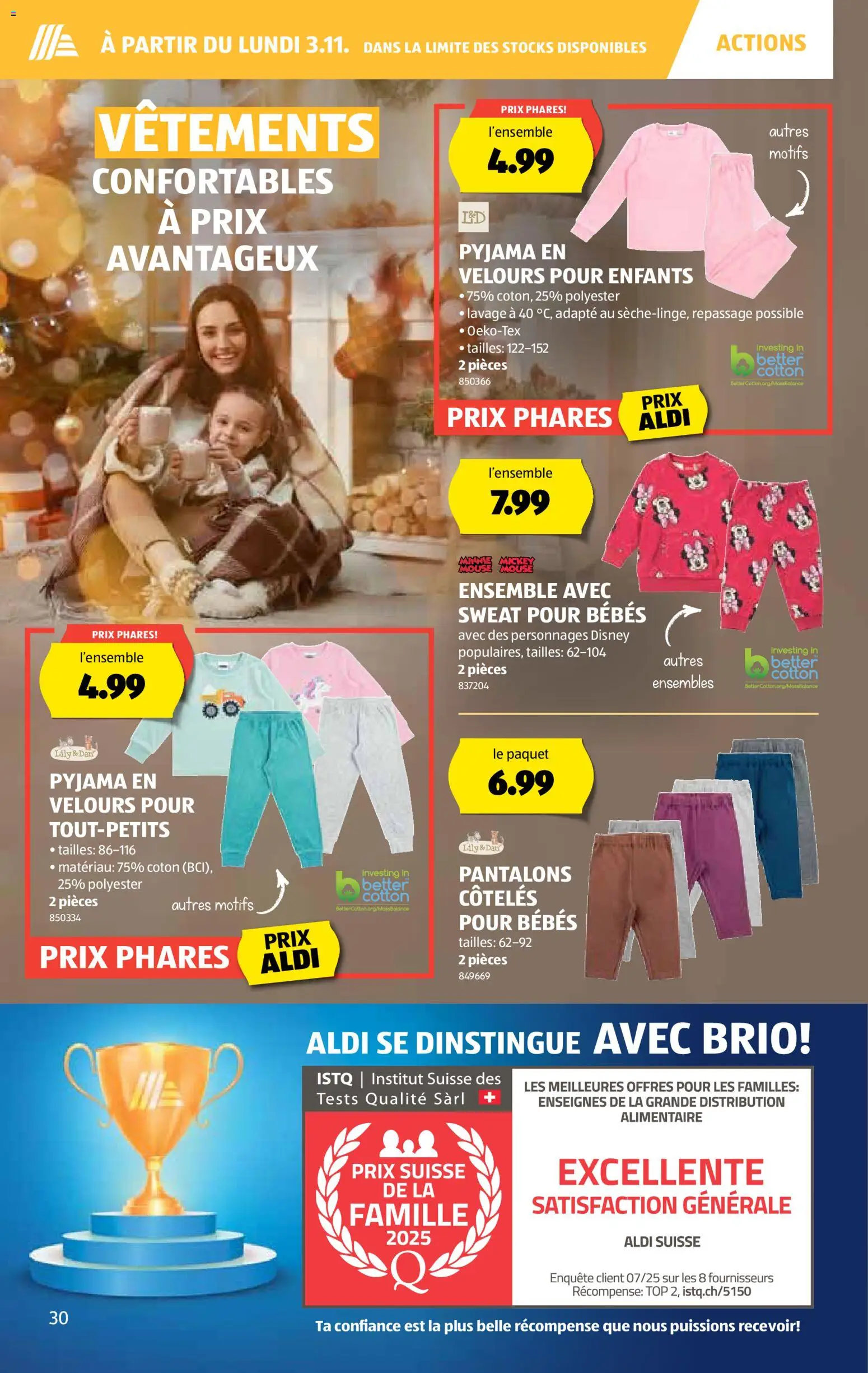 Aldi Aktionen FR – gültig ab 30.10.2025 | Seite: 31 | Produkte: Pyjama, Top