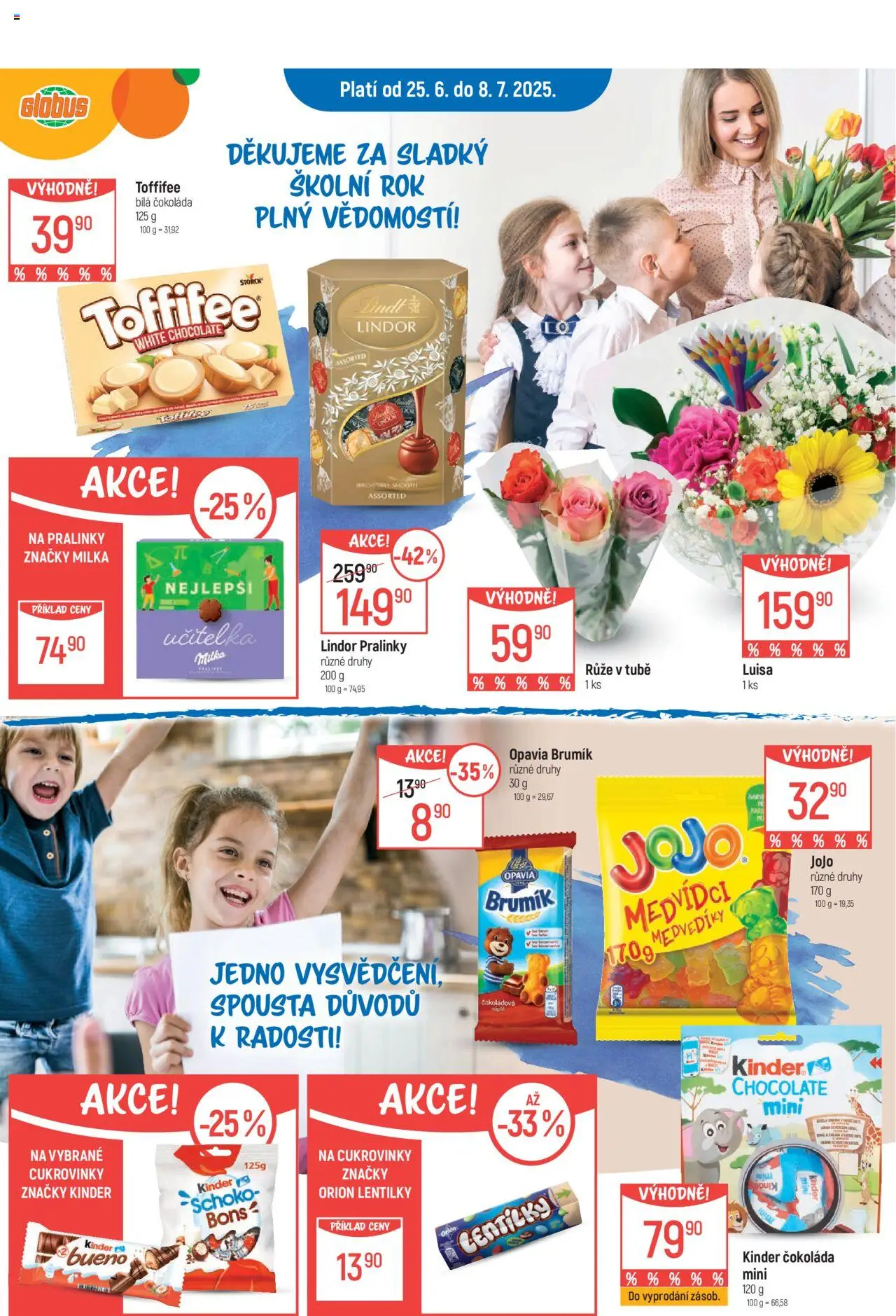 Globus leták - Chomutov od 25.06.2025 | Strana: 13 | Produkty: Lindor, Lindt, Bílá čokoláda, Lentilky