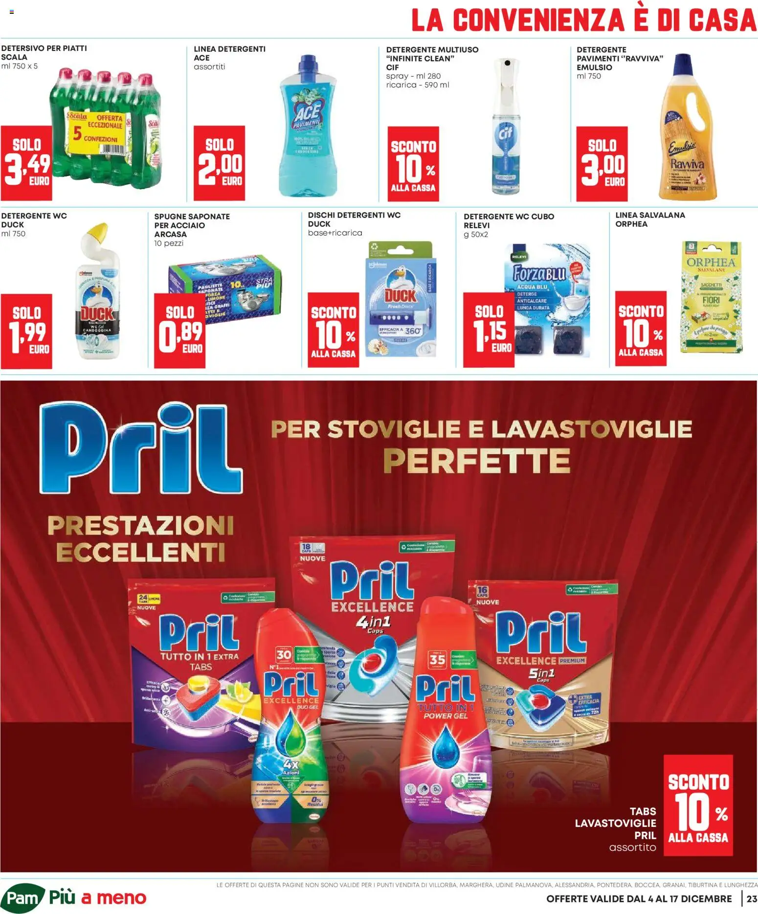 Volantino Panorama del 04.12.2025 | Pagina: 23 | Prodotti: Acqua, Limone, Lavastoviglie, Scala