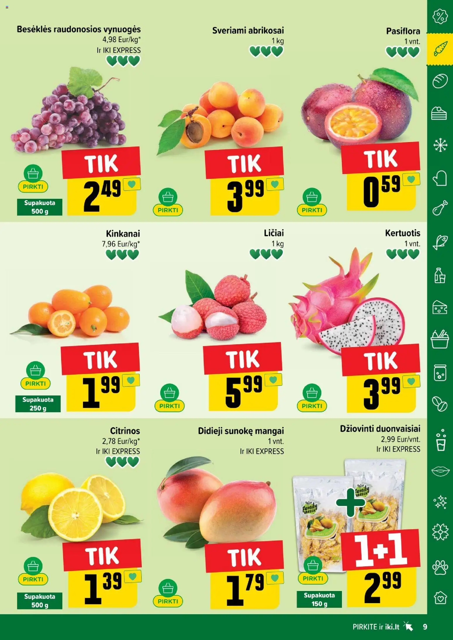 IKI akcijos nuo 19.01.2026 | Puslapis: 9 | Prekių: Vynuogės