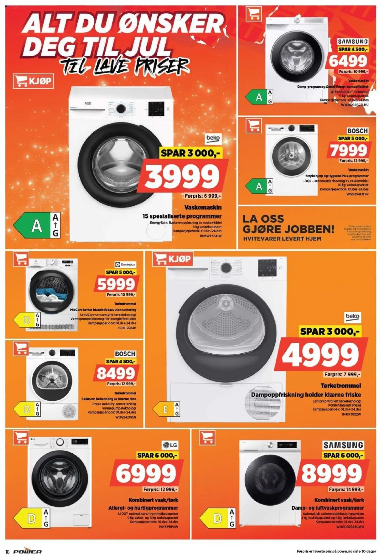 {H1} | Side: 18 | Produkter: Vaskemiddel, Vaskemaskin, Tørketrommel