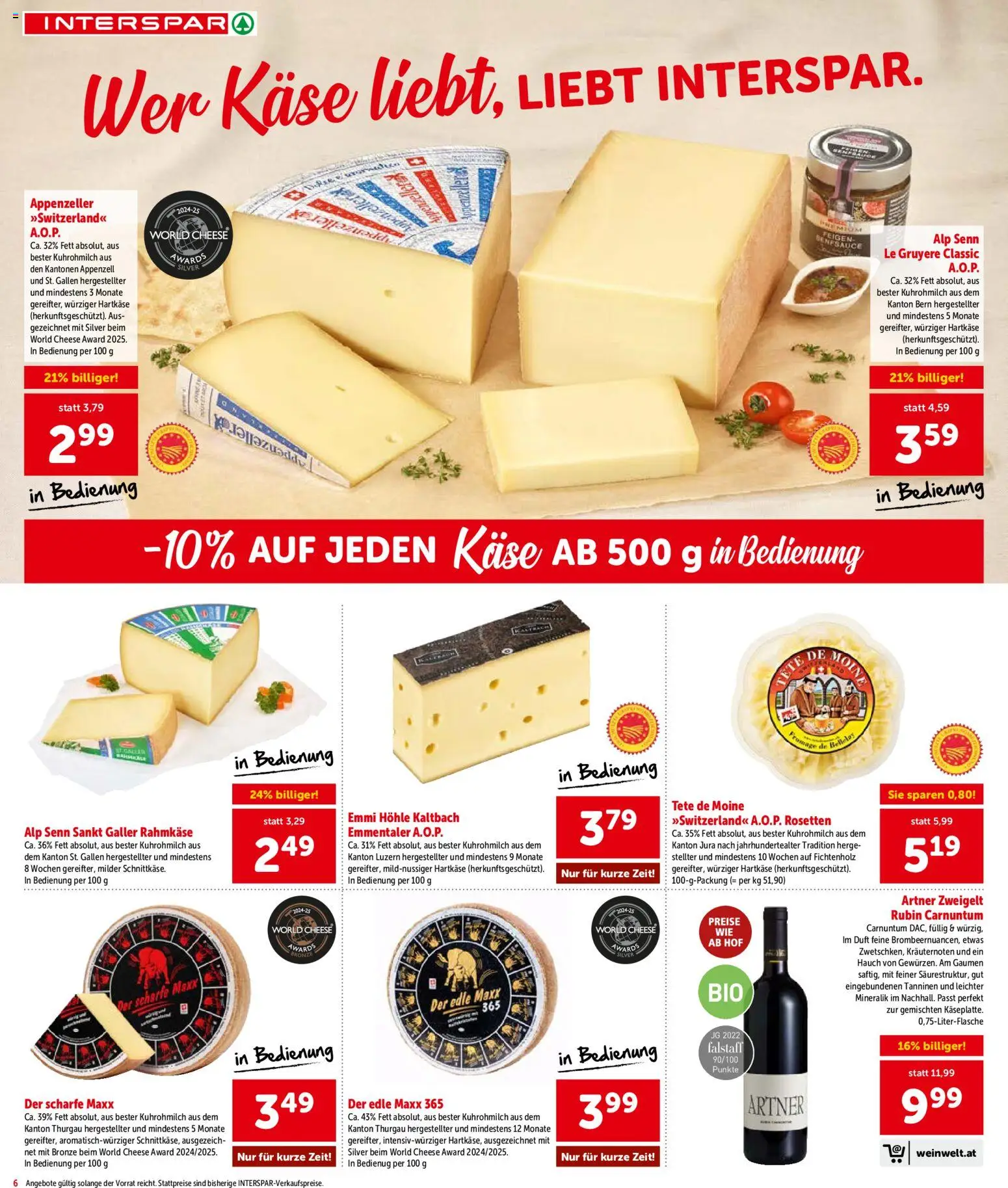 Interspar Flugblatt - Oberösterreich gültig ab 19.02.2026 | Seite: 6 | Produkte: Duft, Käse