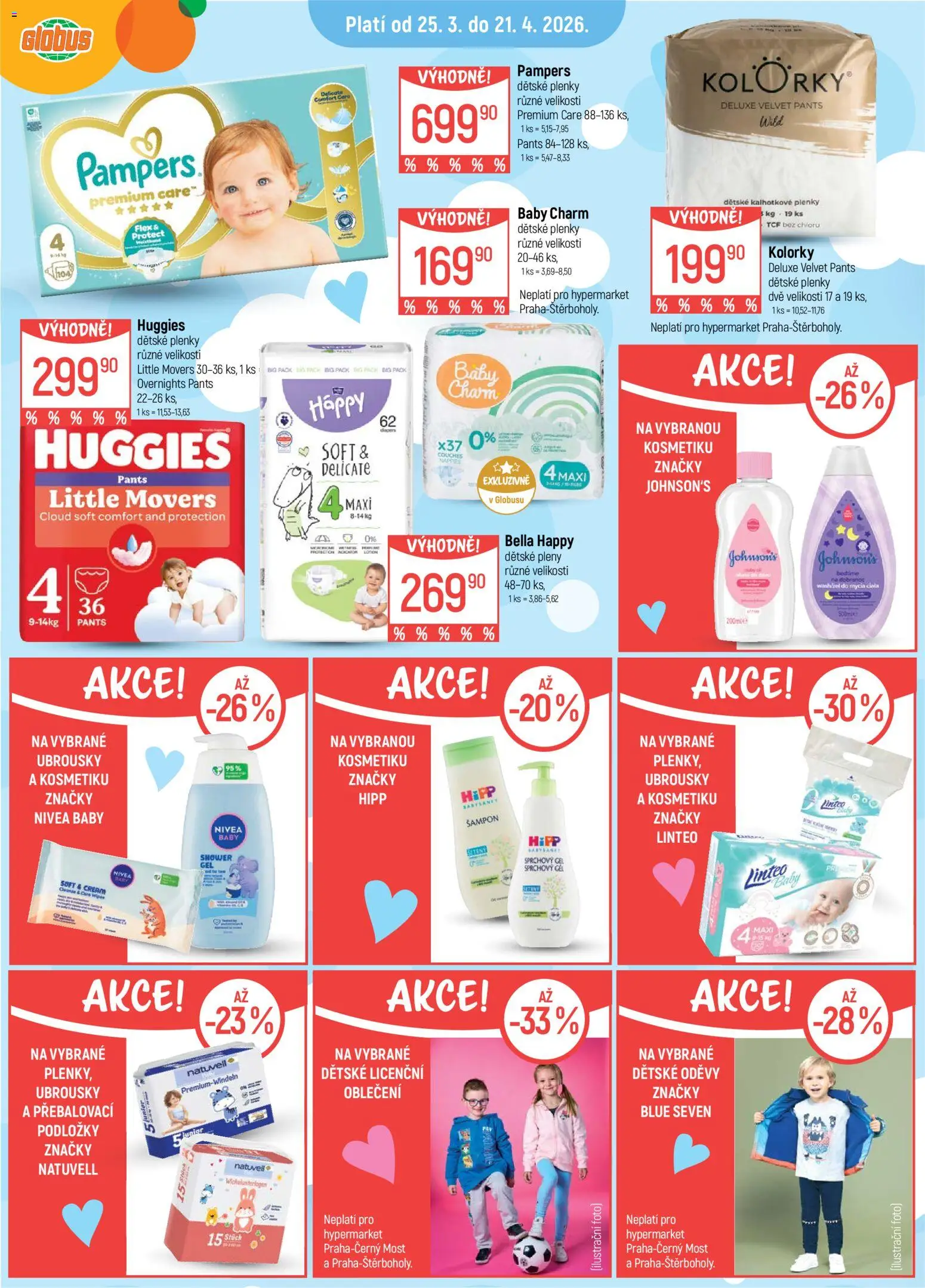 Globus leták - Karlovy Vary od 25.03.2026 | Strana: 3 | Produkty: Sprchový gel, Pampers, Dětské pleny, Šampon