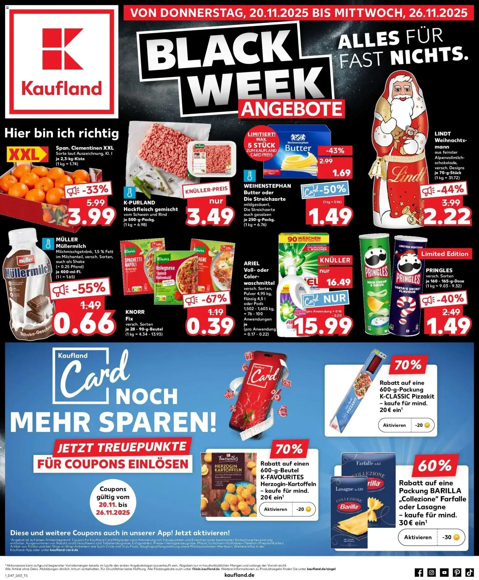 Kaufland prospekt Bremen	 – gültig ab 20.11.2025 | Seite: 1 | Produkte: Ariel, Pizza, Chips, Hackfleisch