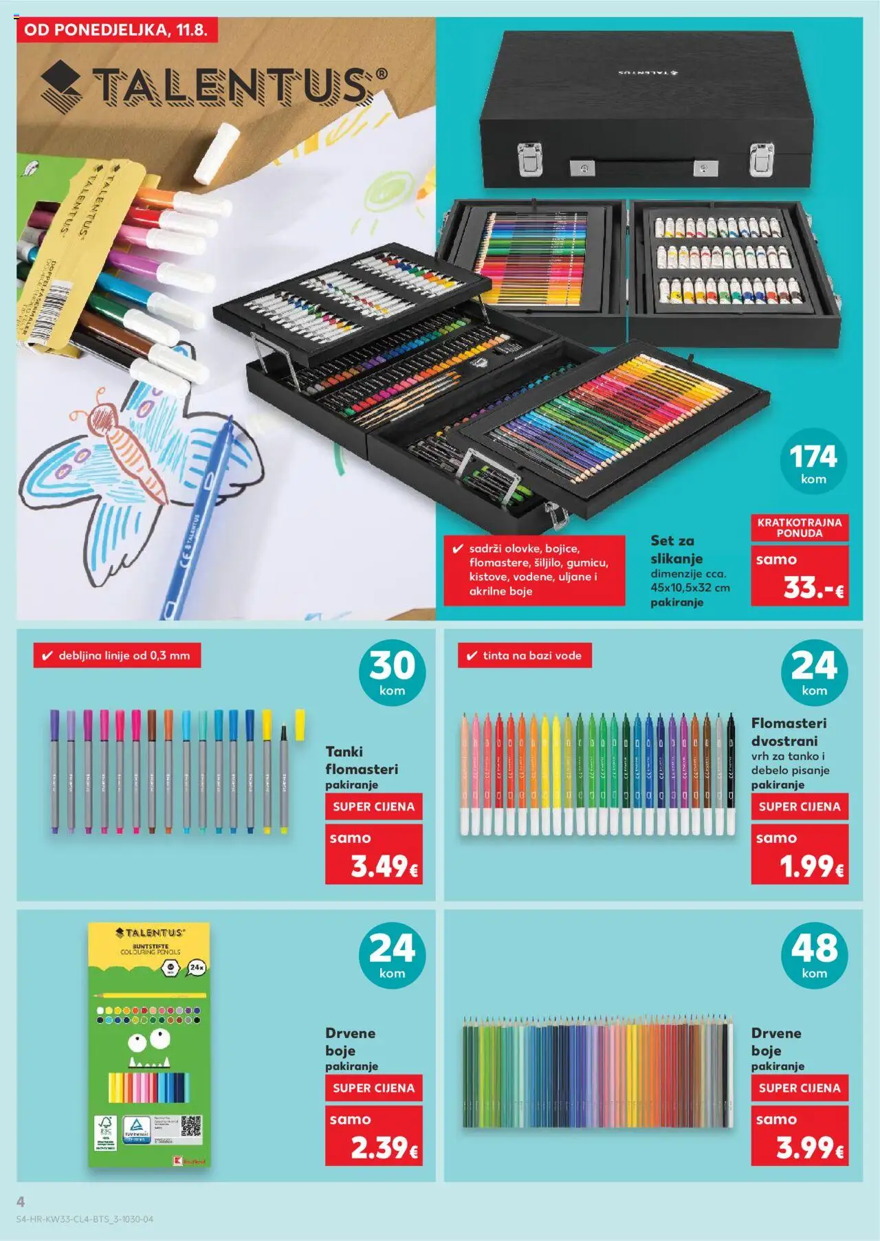 Kaufland katalog | vrijedi od 13.08.2025 | Stranica: 4 | Proizvodi: Flomasteri