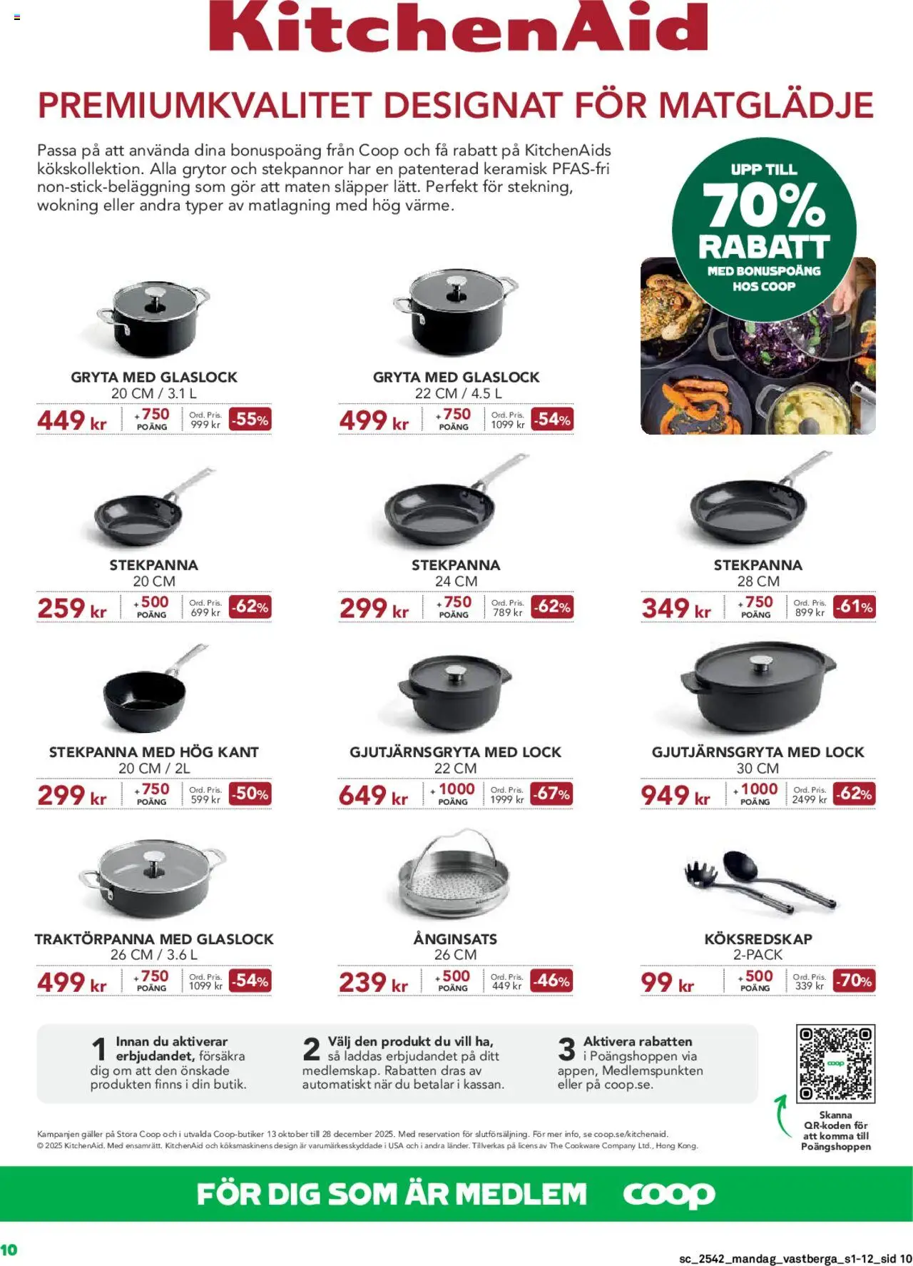 Coop Forum reklamblad aktuell från 13.10.2025 | Sida: 10 | Produkter: Galler, Stekpanna