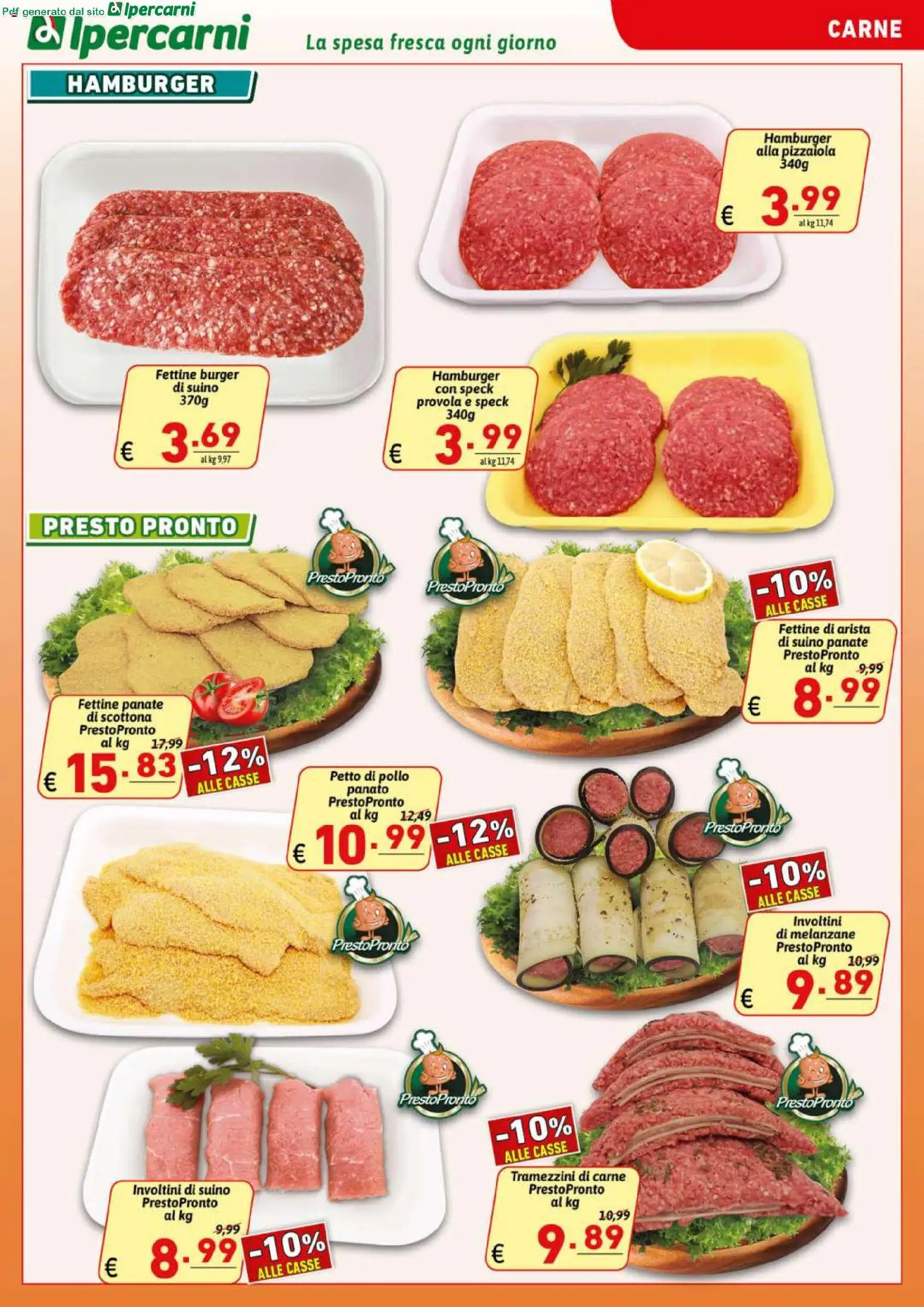 Volantino Ipercarni del 13.02.2026 | Pagina: 3 | Prodotti: Petto di Pollo, Pollo, Provola, Hamburger