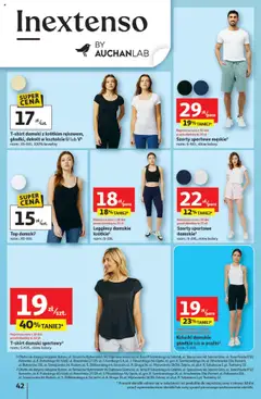 Auchan Gazetka - Pewność niskich cen Hipermarket od 31.07.2025 | Strona: 42 | Produkty: Szorty, Top, Legginsy, Legginsy damskie