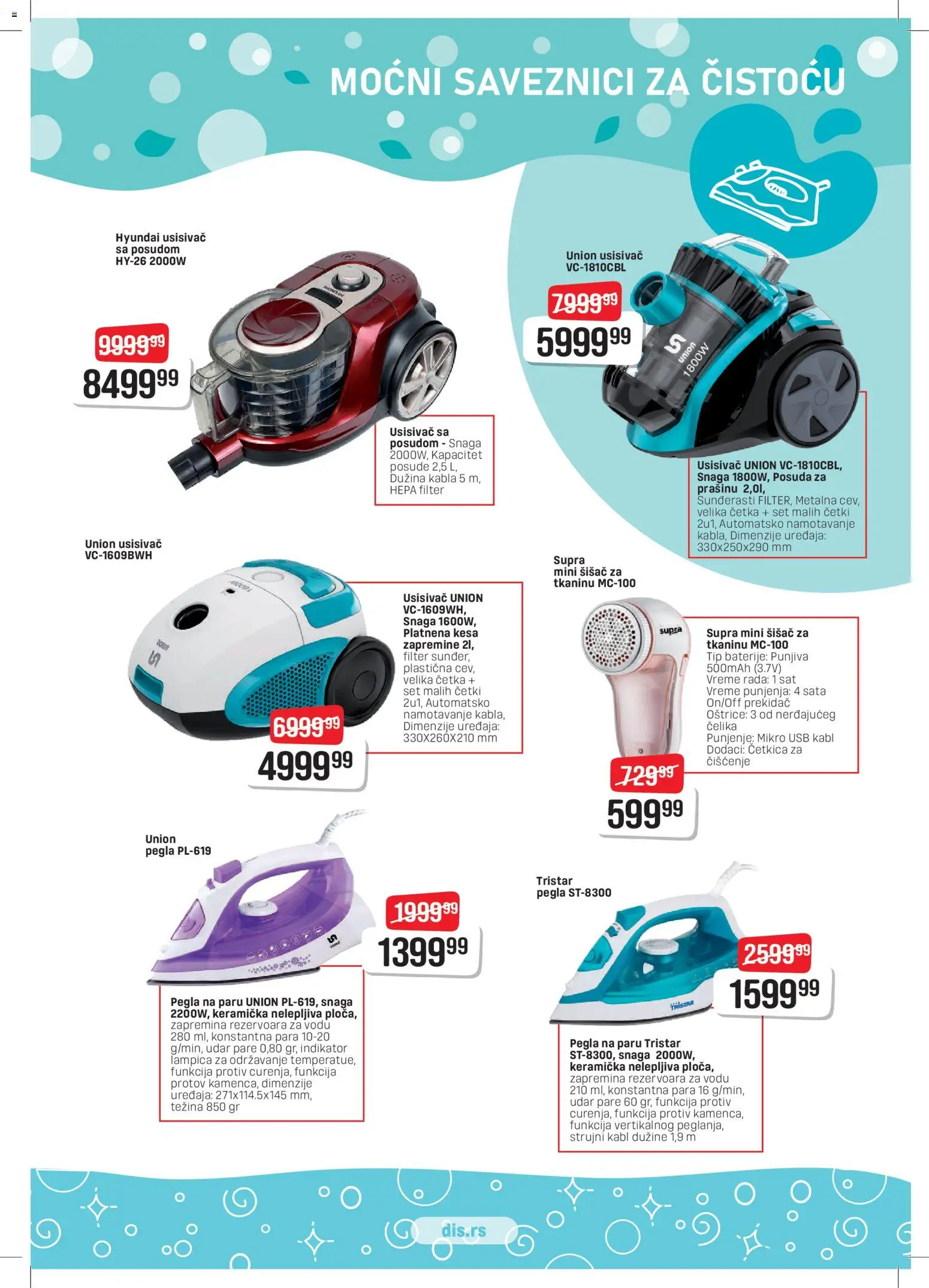 Super DIS katalog - važi od 12.03.2026 | Strana: 23 | Proizvode: Pegla, Kabl, USB, Pegla na paru